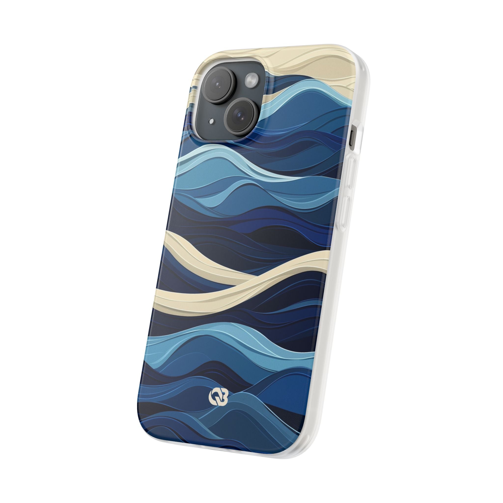 Cobalt Coast Layers · Soft Phone Case for iPhone