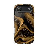 Gold Tough Phone Case for iPhone - Molten Copper Strands
