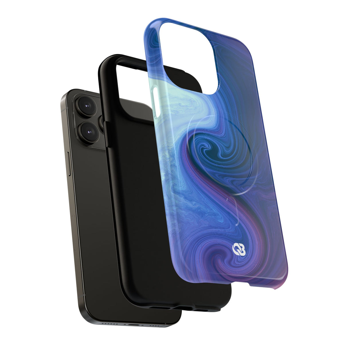 Azure Fluid Swirl · Tough 2.0 Magnetic Phone Case for iPhone · Blue