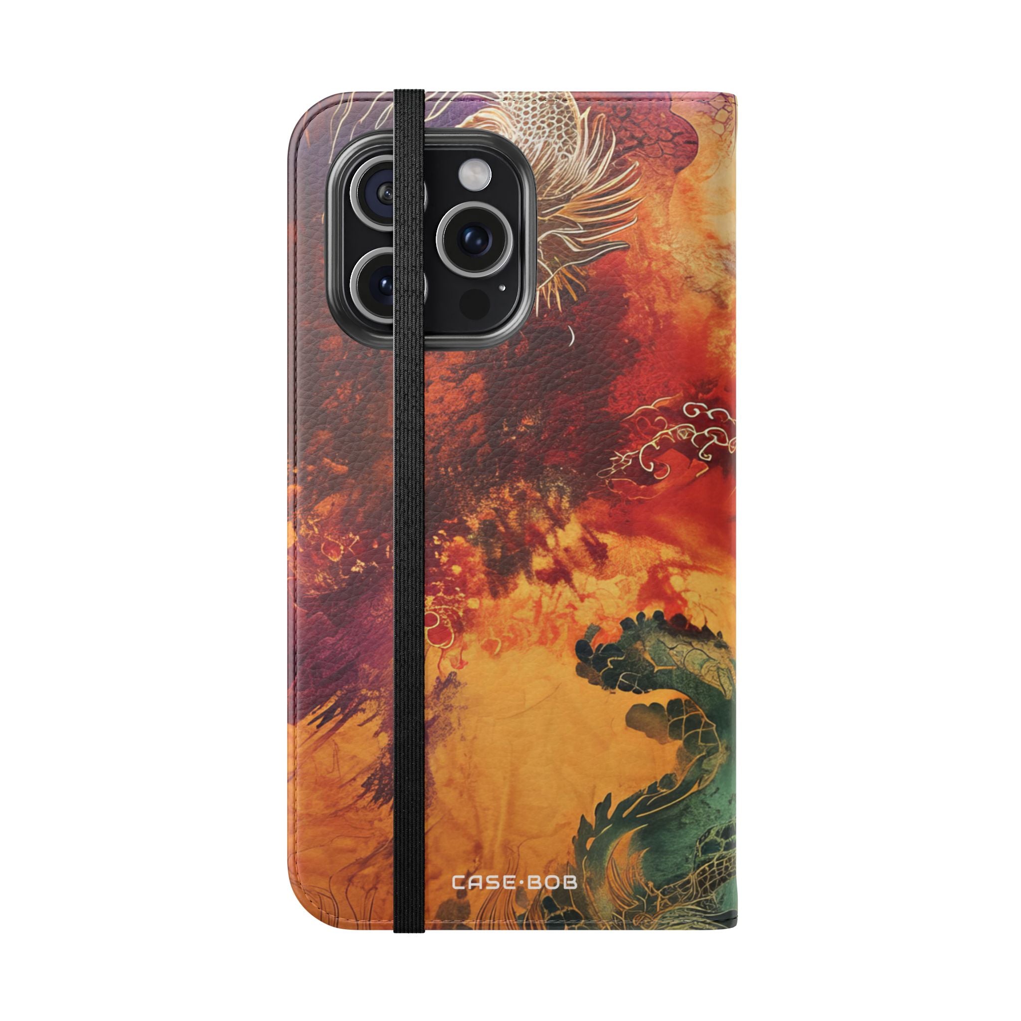 Golden Dragons Blaze - iPhone 15 Pro Max Case - Wallet