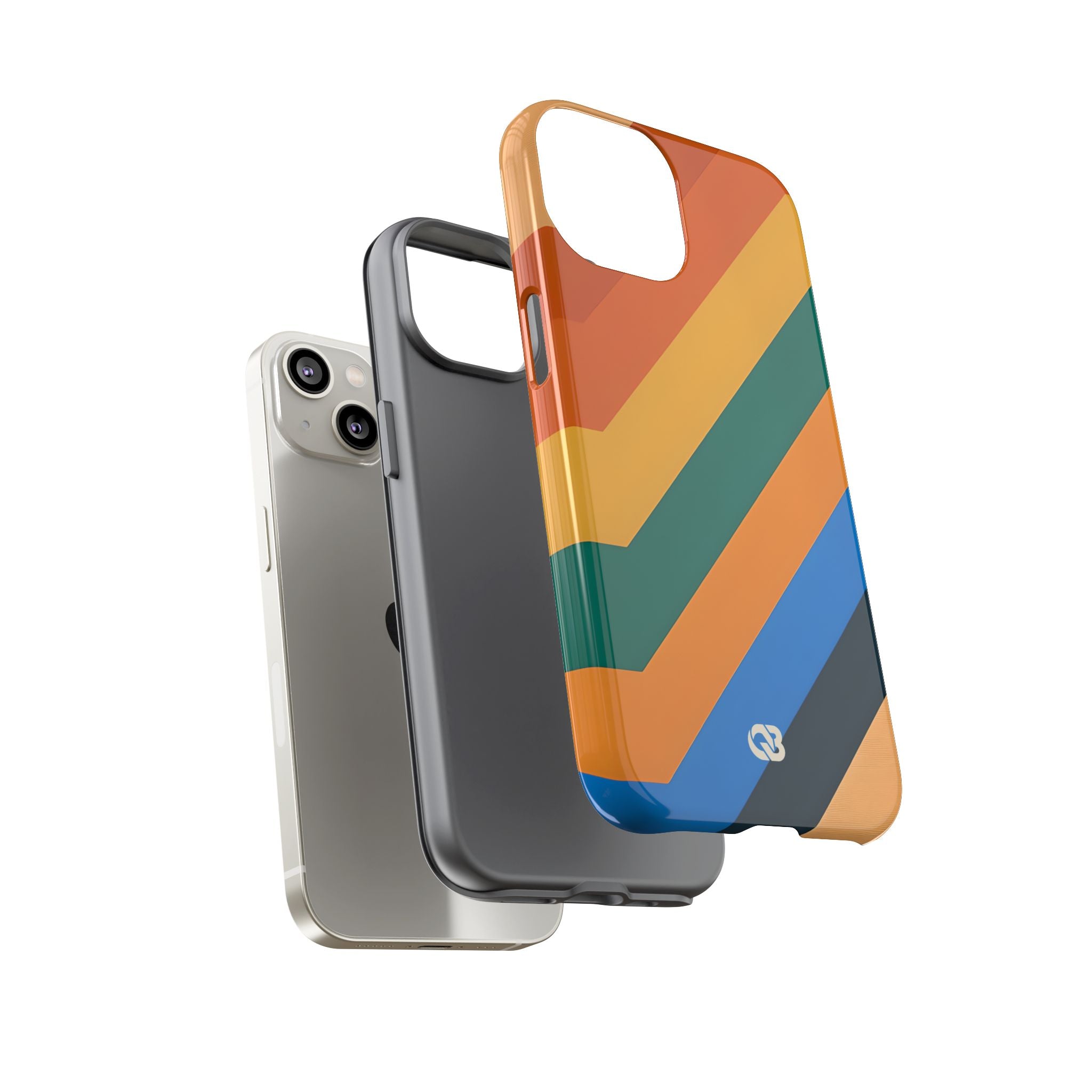 Retro Ridge Lines · Tough Hoesje voor iPhone