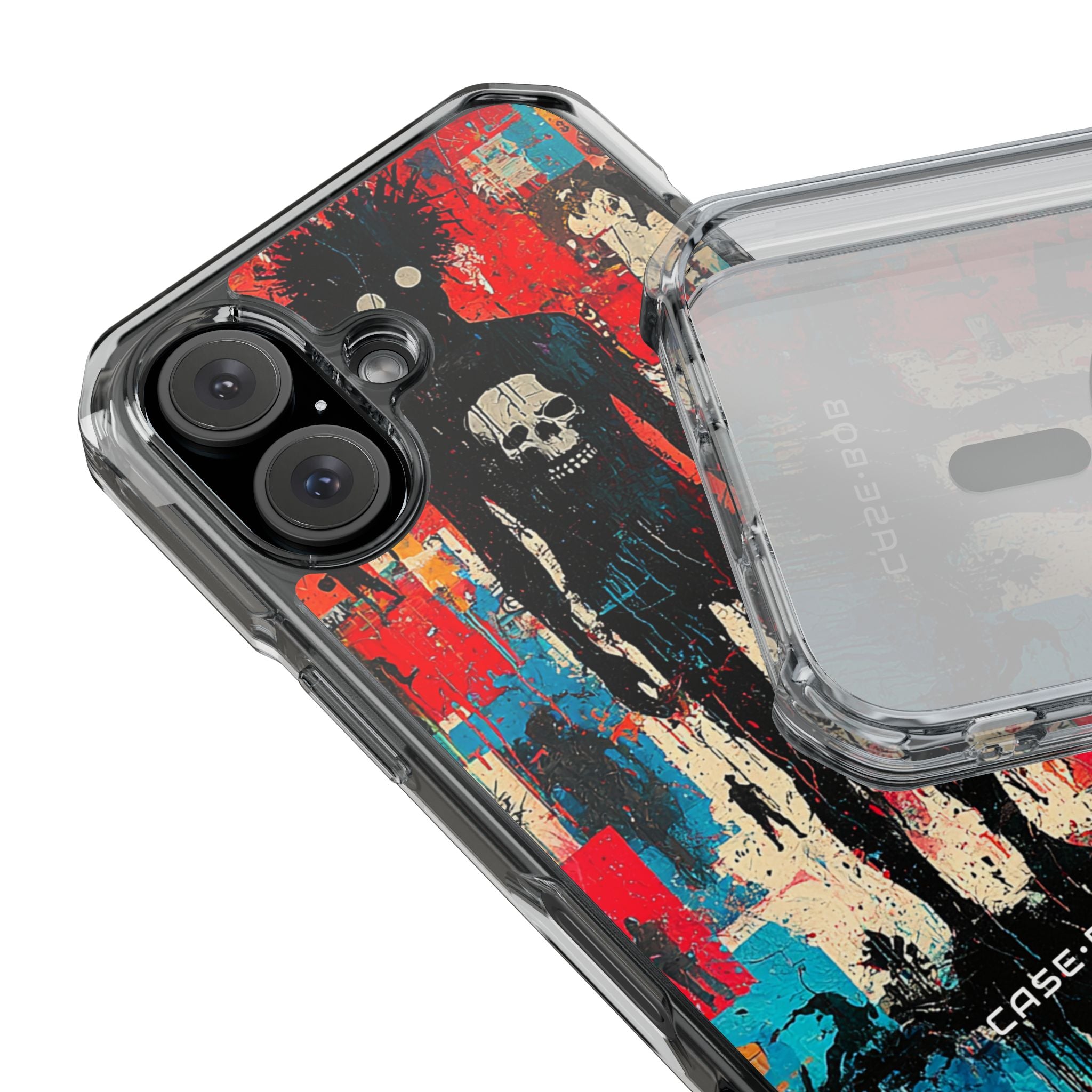 Spiky Skull Silhouette iPhone 16 Case - Impact - CASE•BOB