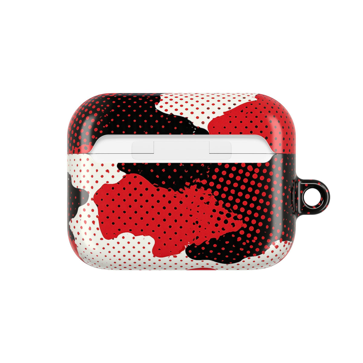 Crimson Halftone Camo · Hard Case for AirPods & AirPods Pro · Red