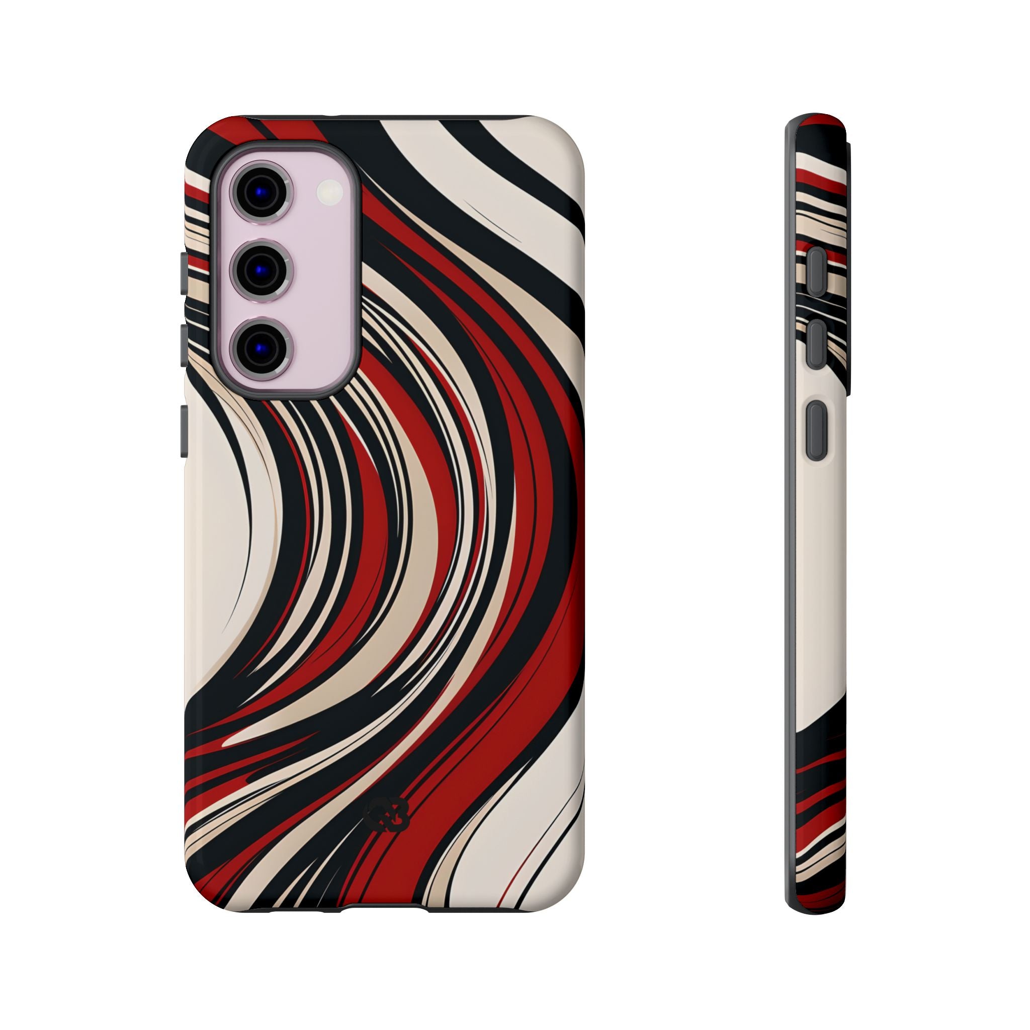 Crimson Flow Waves · Tough Phone Case for Samsung