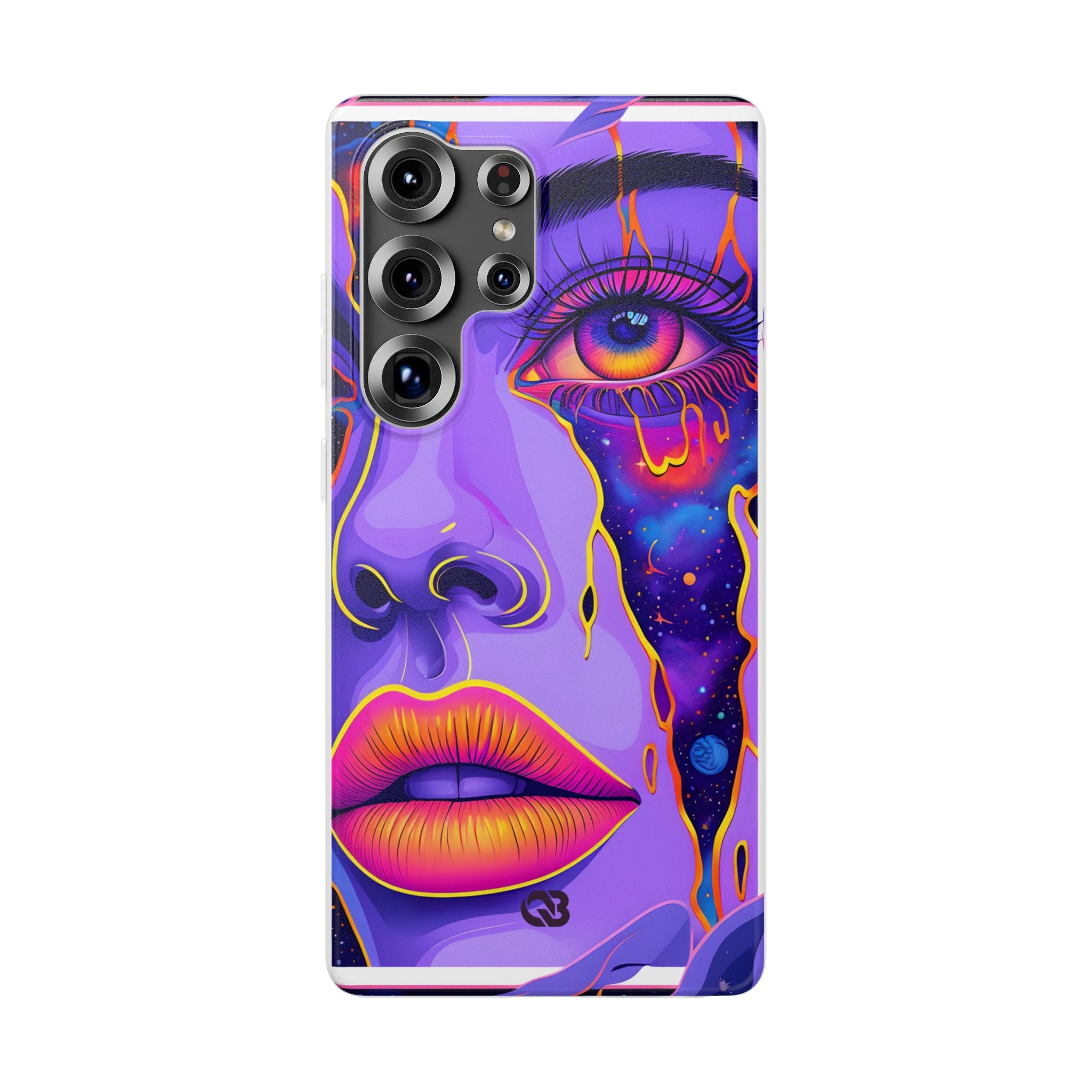 Violet Cosmic Gaze · Soft Custodia per Samsung