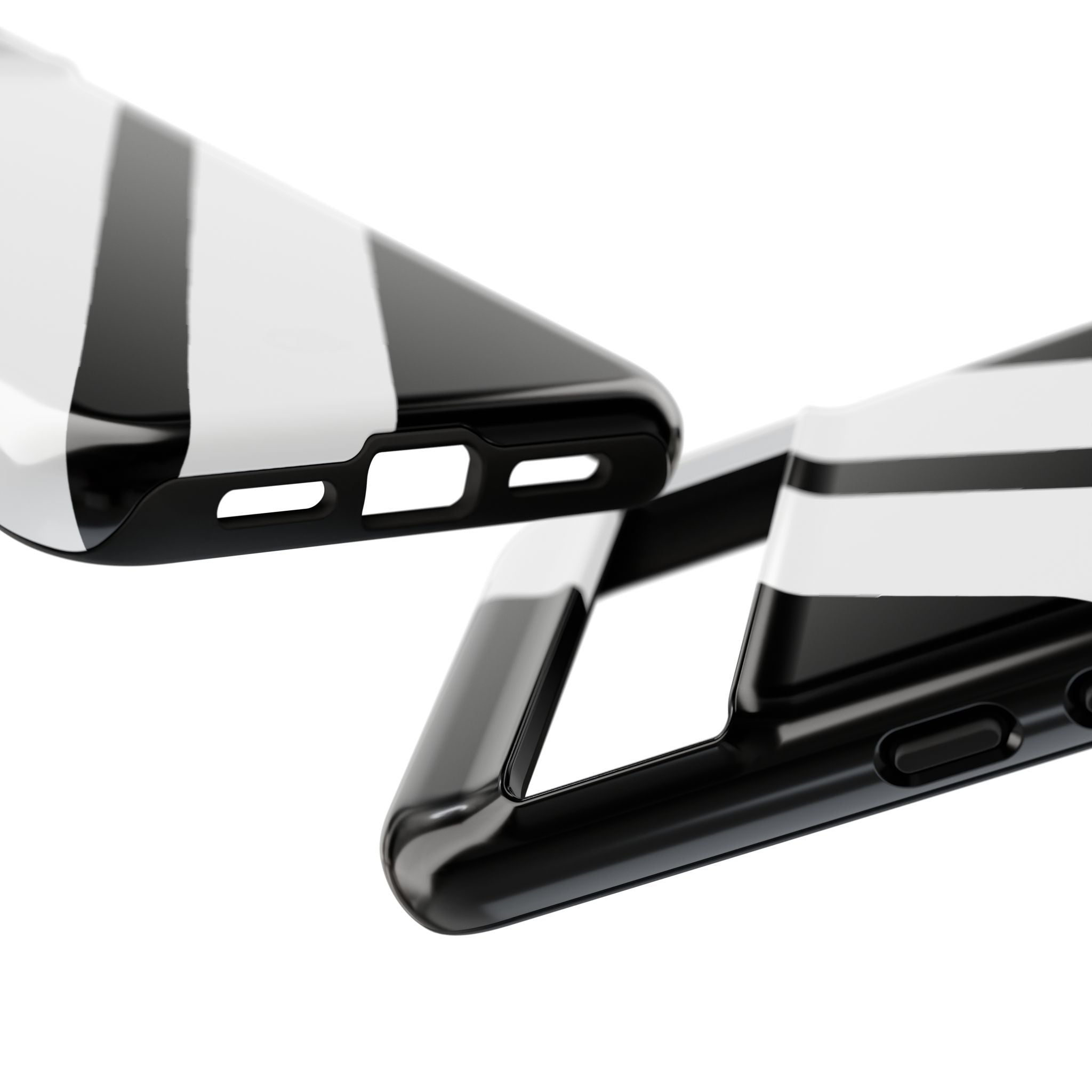 Obsidian White Bars · Tough etui na telefon dla Google Pixel