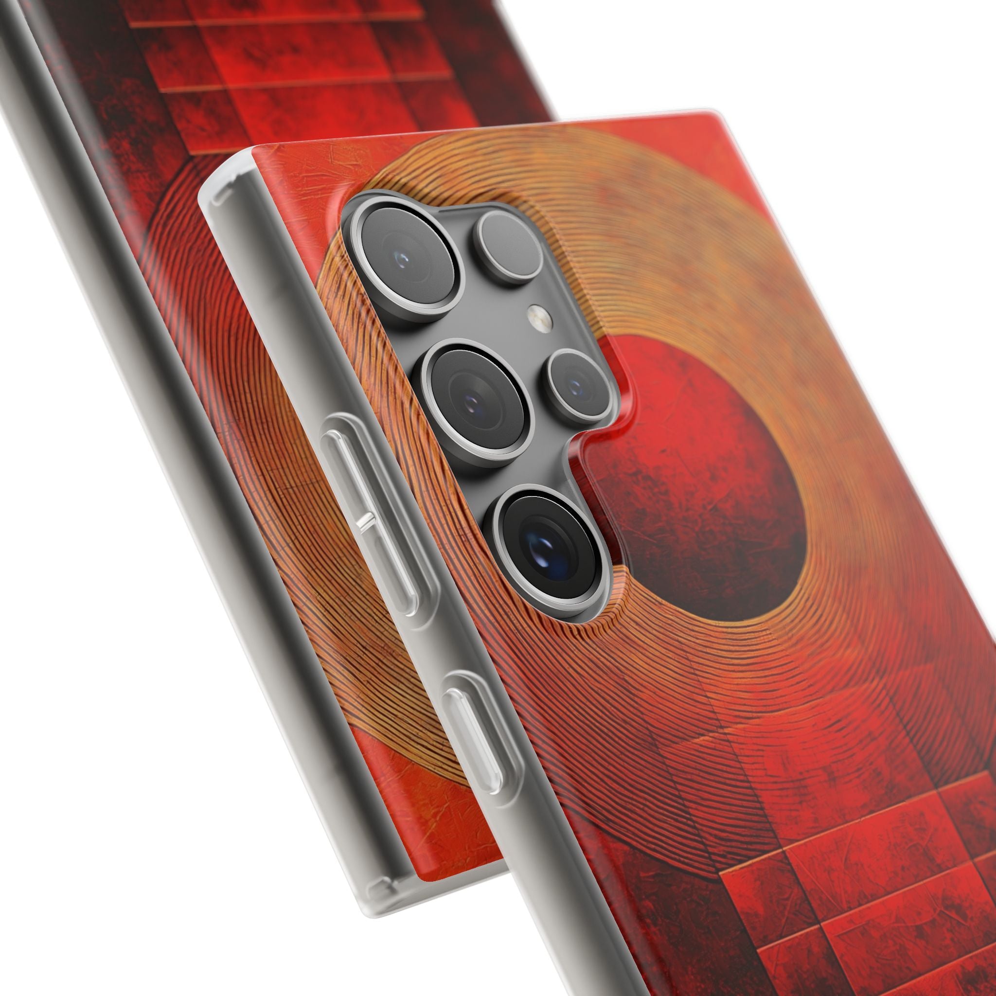 Crimson Solar Halo · Soft Phone Case for Samsung