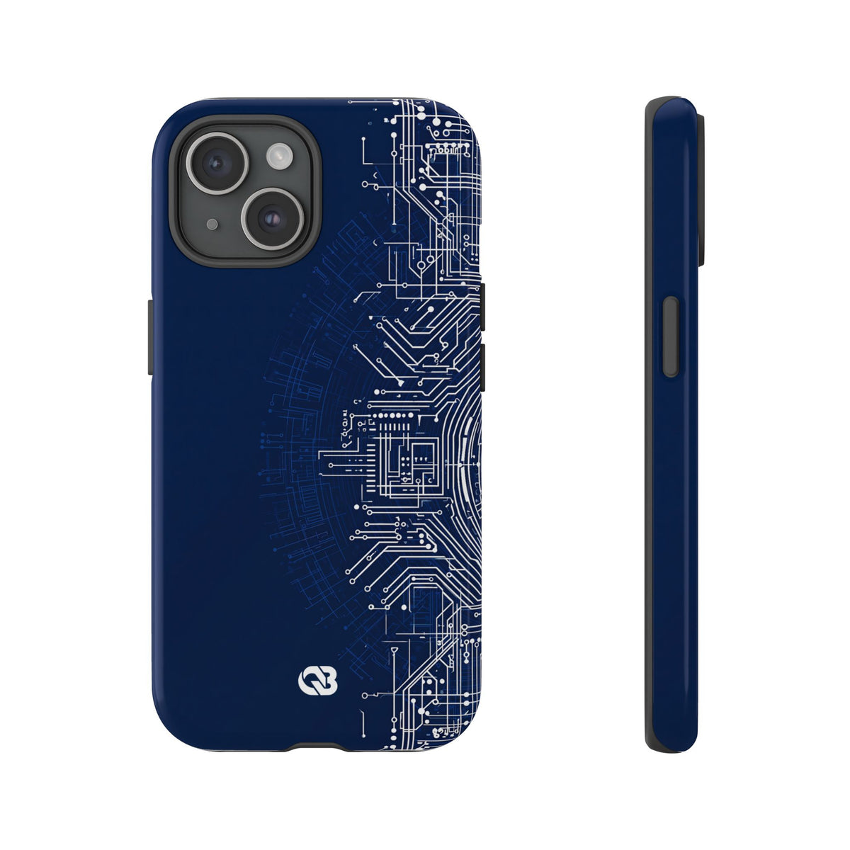 Blue Tough Phone Case for iPhone - Cobalt Circuit Logic