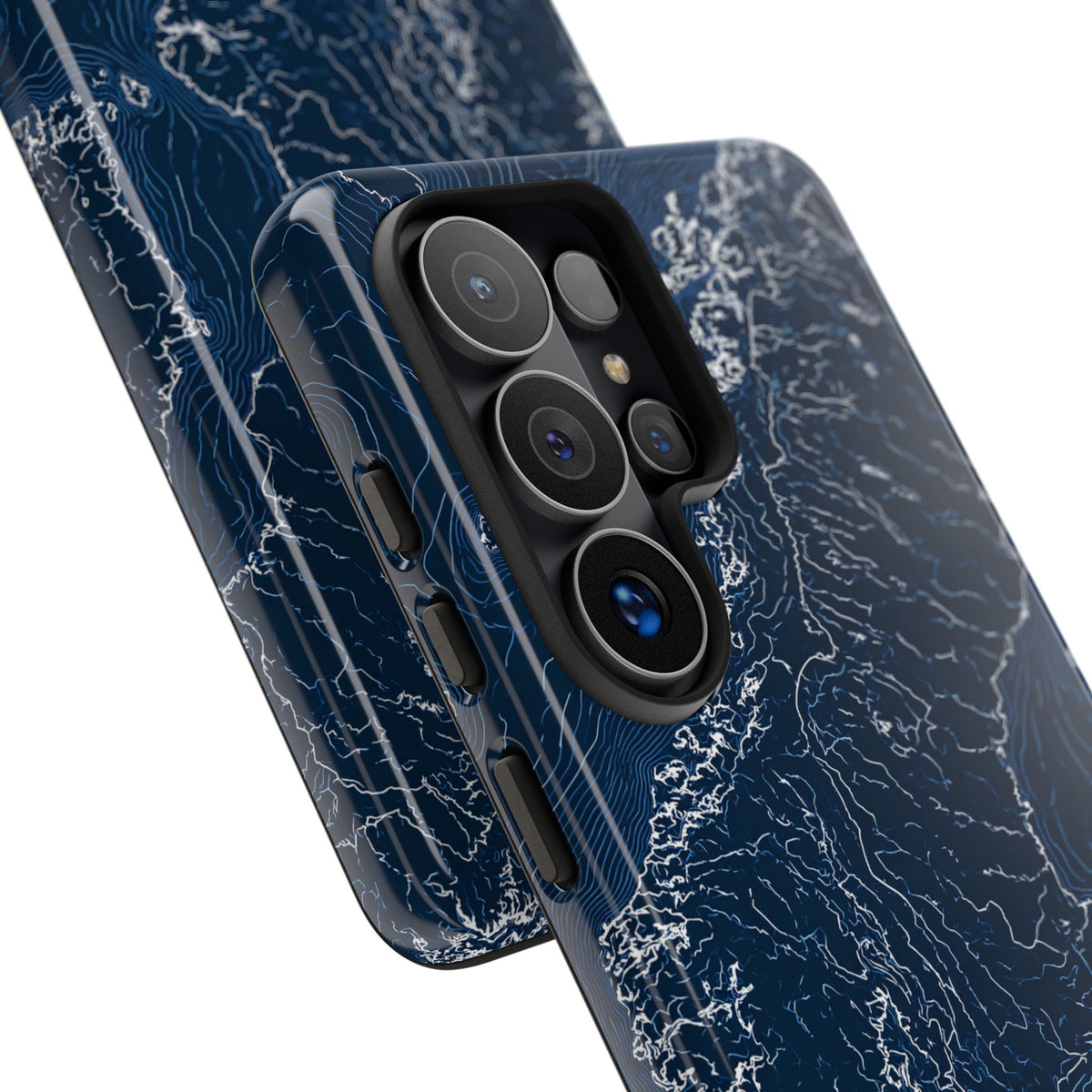 Nordic Contour Chart · Tough Phone Case for Samsung · Blue