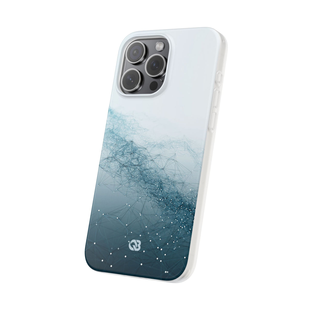 Teal Lite Phone Case for iPhone - Cyan Vector Lattice