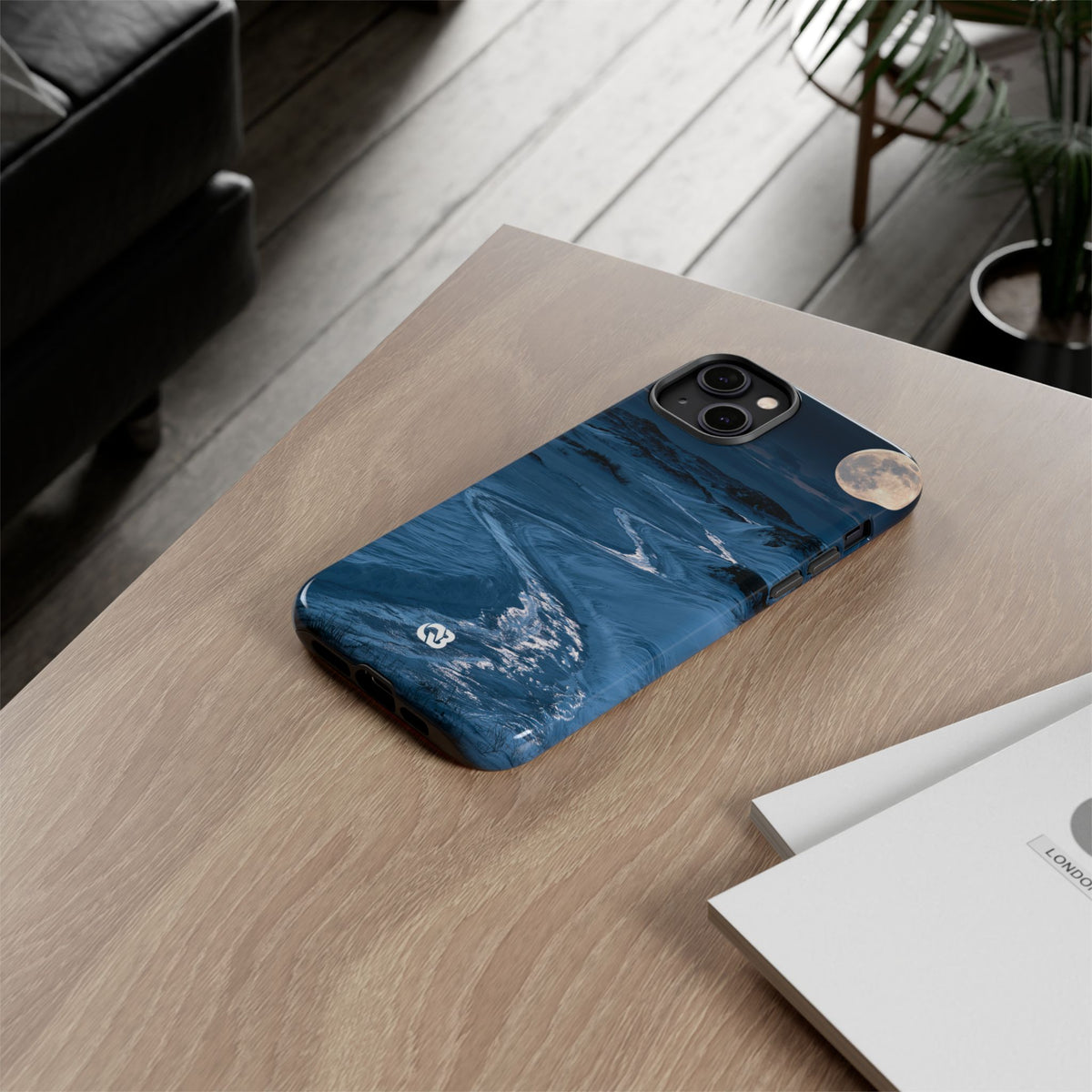 Arctic Moon Drift · Tough Phone Case for iPhone · Blue