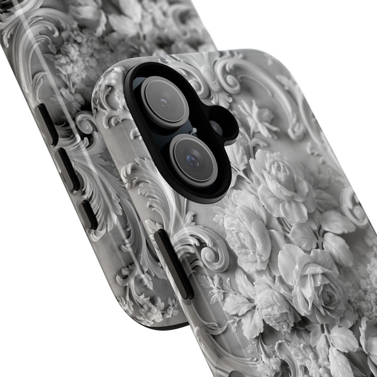 Rococo Marble Rose · Tough Phone Case for iPhone · White
