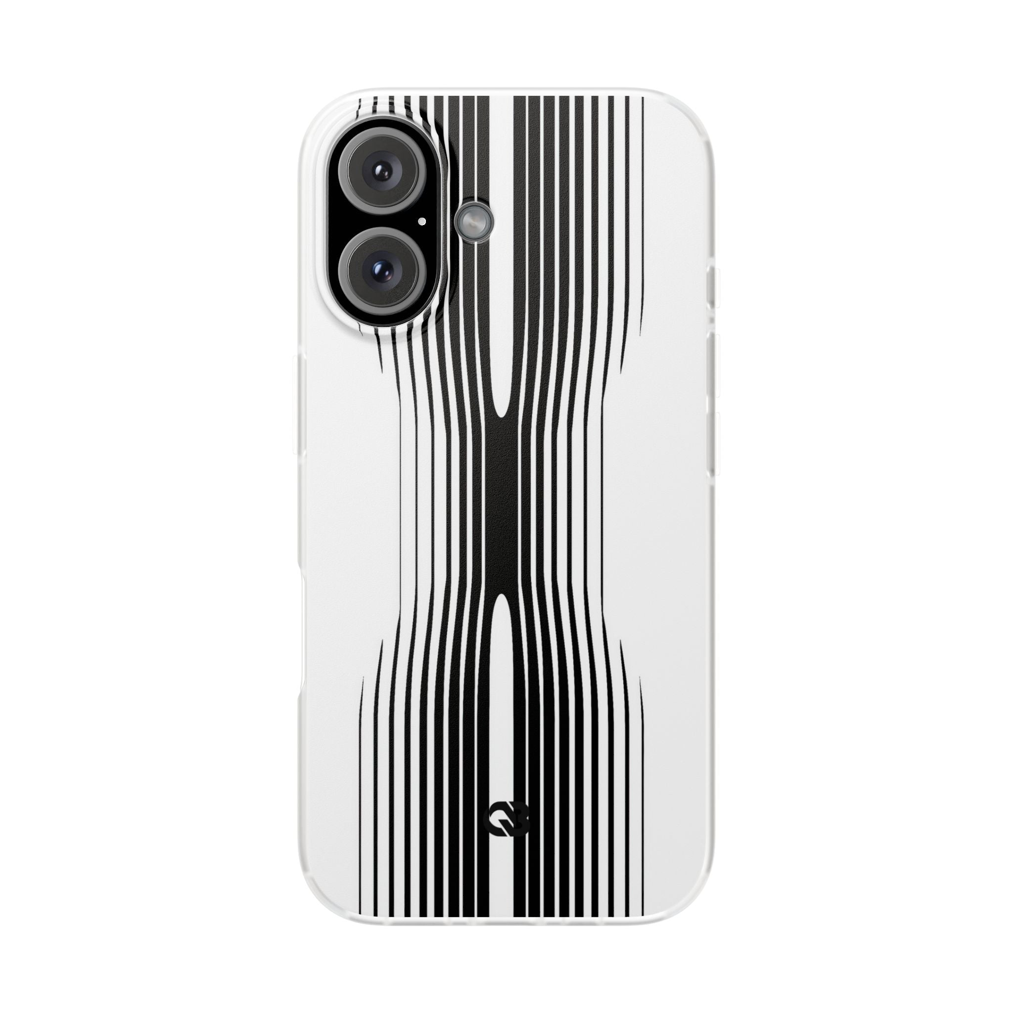 White Lite Phone Case for iPhone - Kinetic Mono Distortion