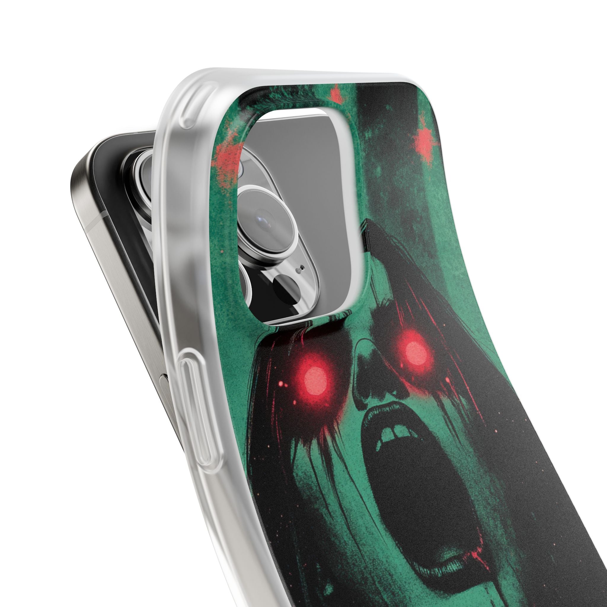 Crimson Emerald Scream · Soft Phone Case for iPhone