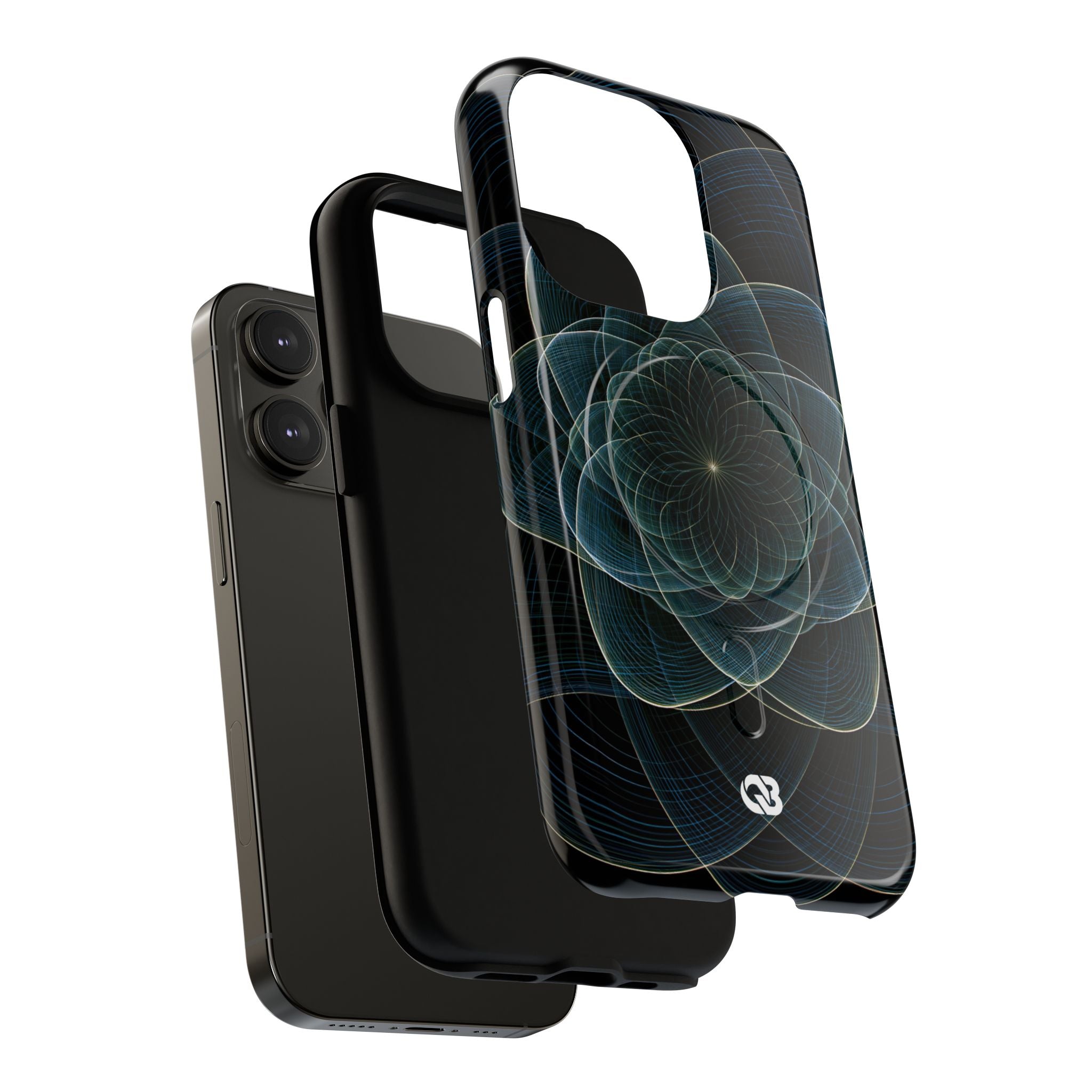 Blue Tough 2.0 Magsafe Phone Case for iPhone - Celestial Wireframe Bloom