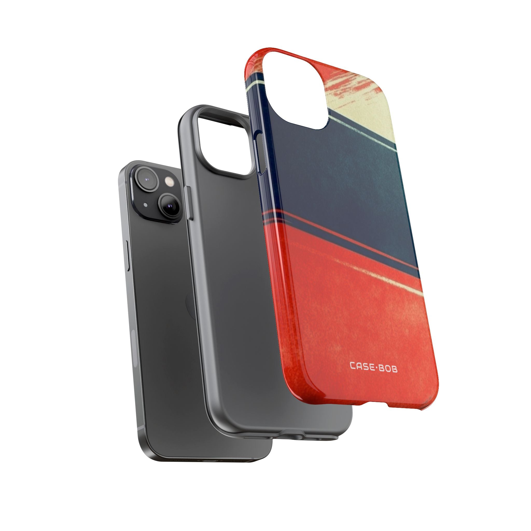 Blue Diagonal Motion iPhone 14 Plus Skal - Tough