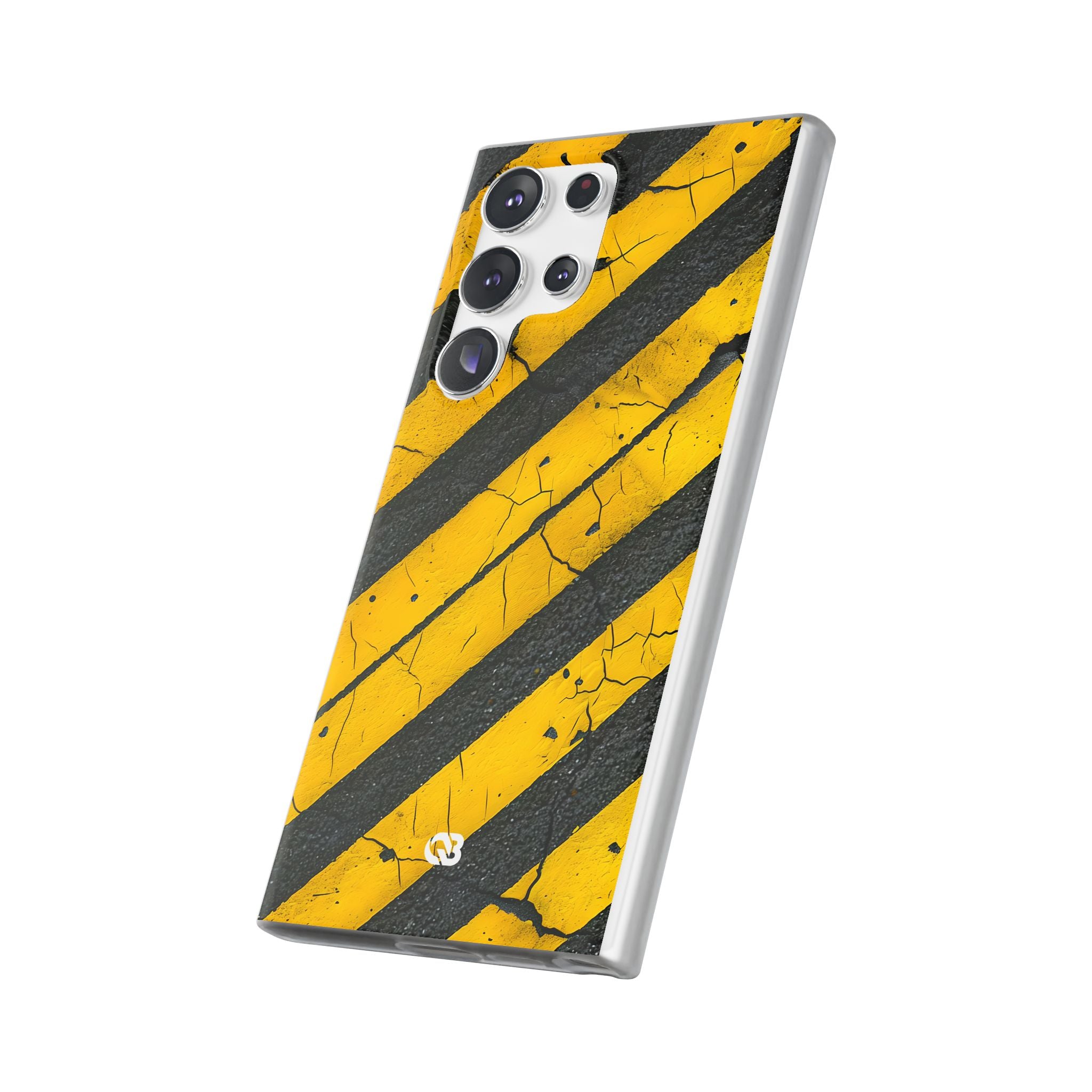 Cracked Hazard Stripes · Soft Handyhülle für Samsung