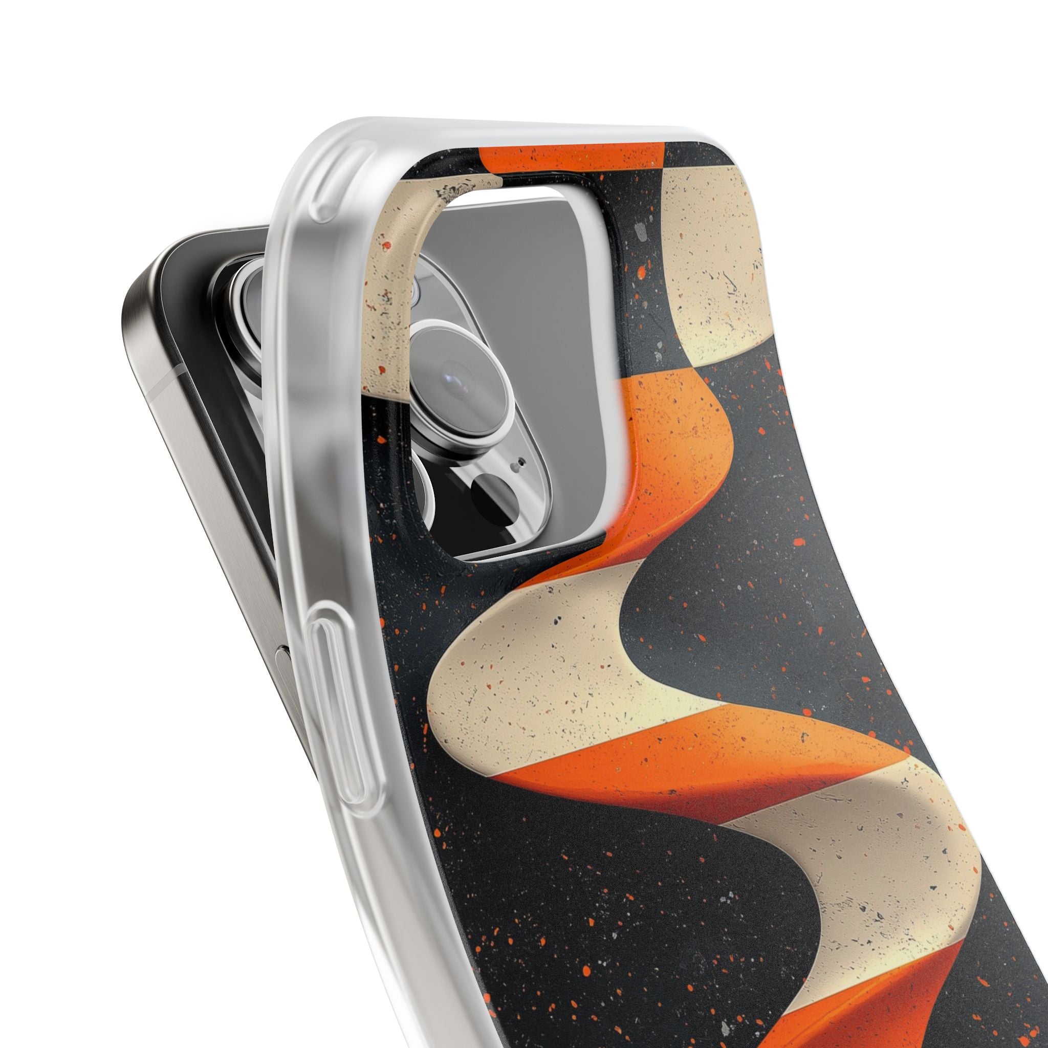 Orange Grit Twist · Coque de téléphone Soft pour iPhone