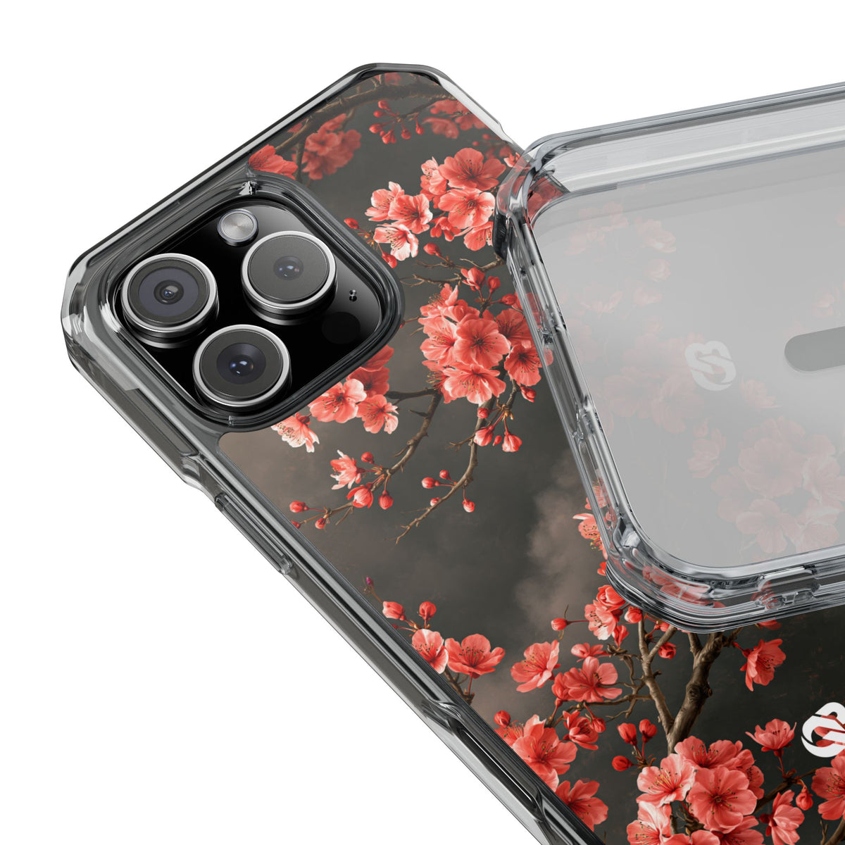 Dark Sakura Nocturne · Clear Impact Magnetic Phone Case for iPhone · Black