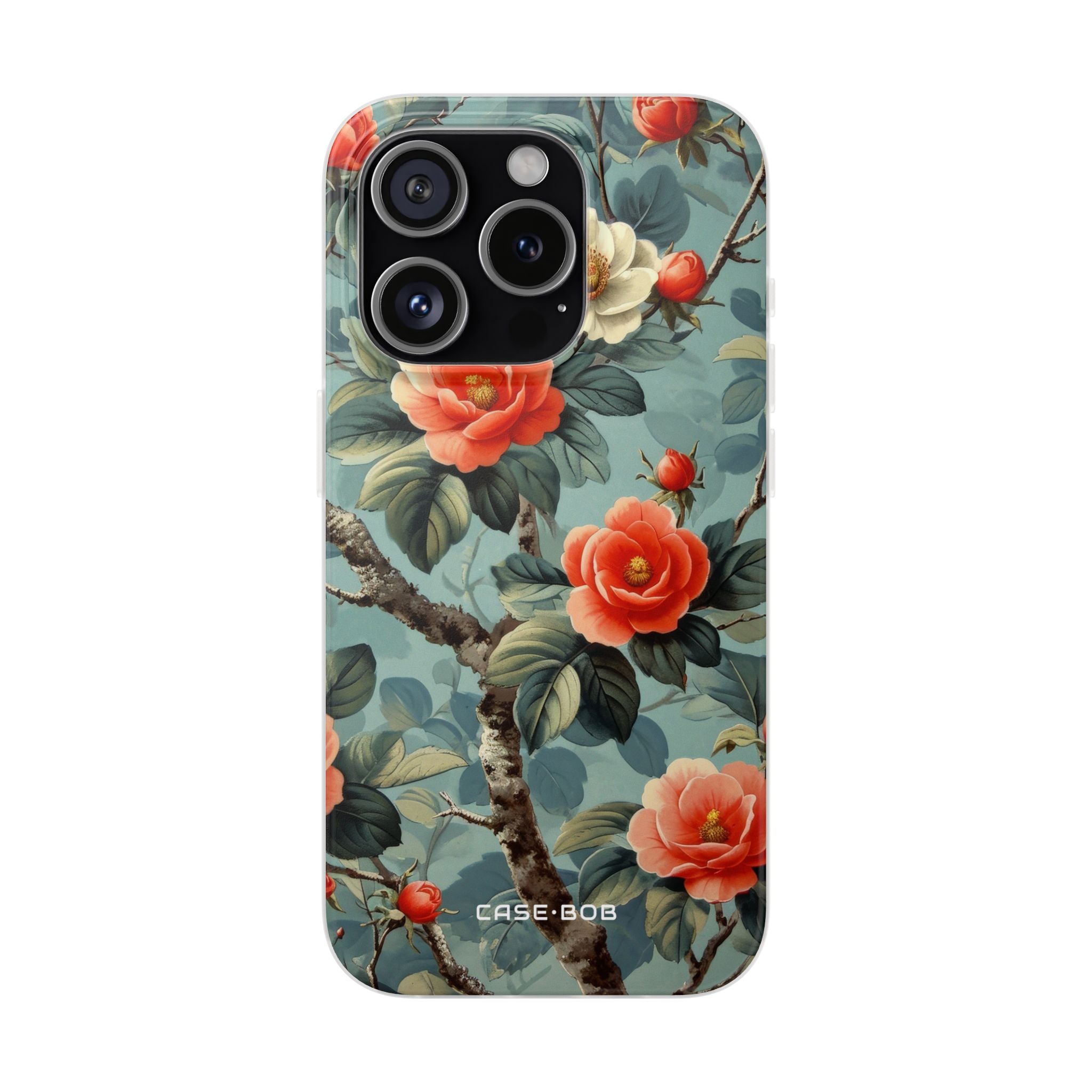 Coral Bloom iPhone 15 Pro Cover - Blød
