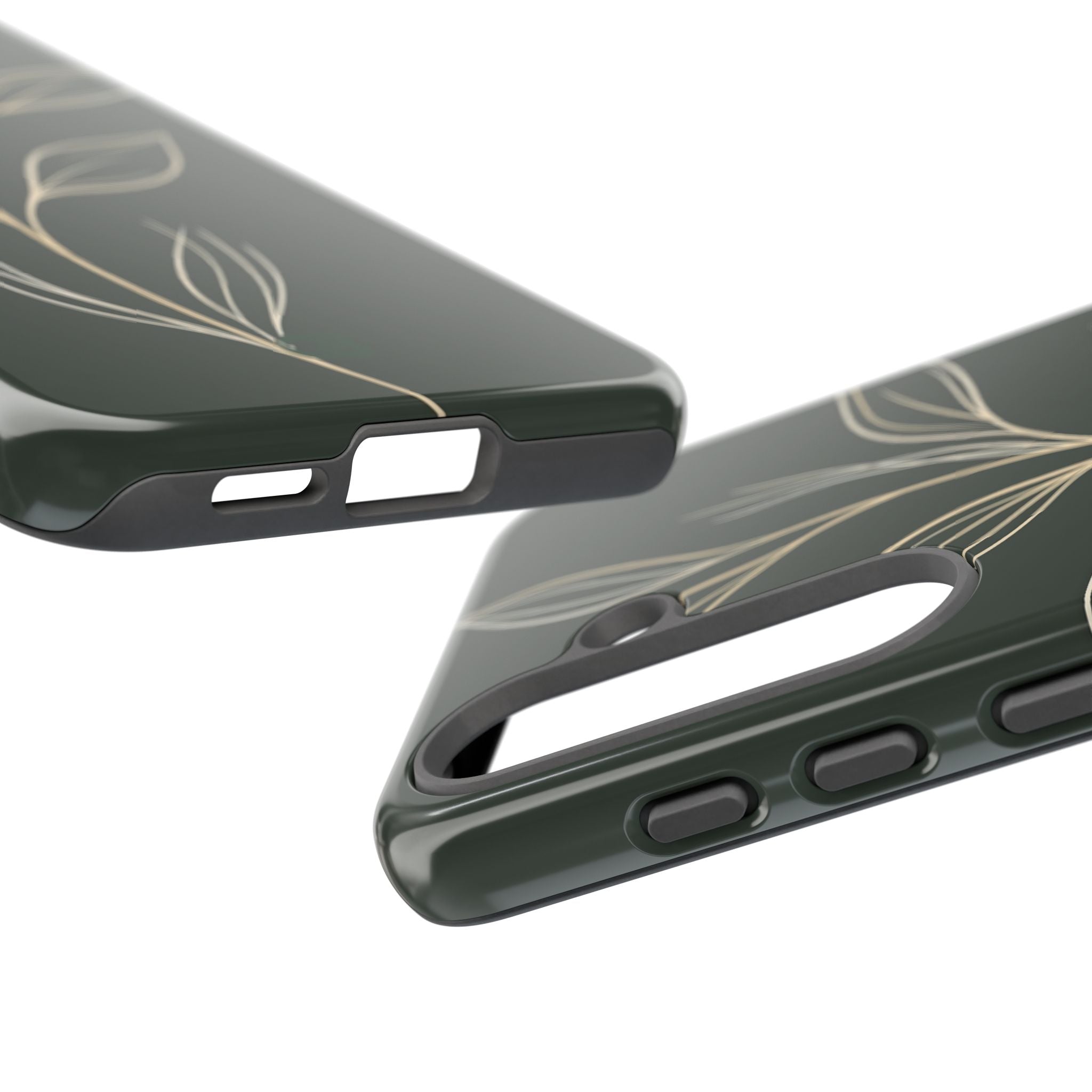 Green Tough Phone Case for Samsung - Deep Moss Willow