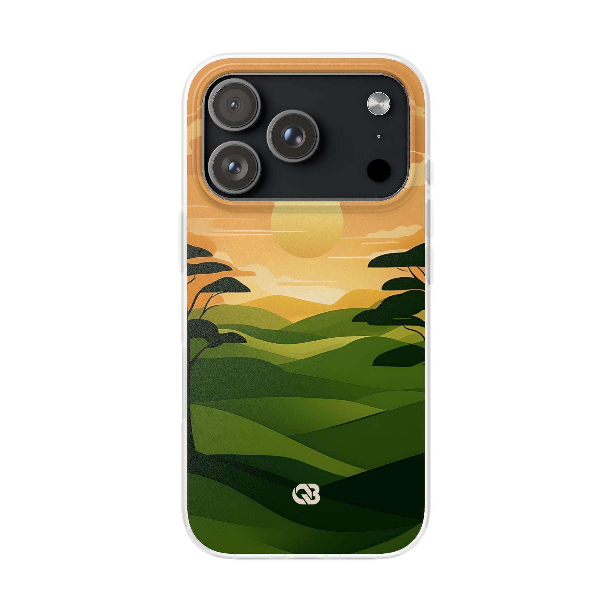 Verdant Horizon Sun · Soft Phone Case for iPhone