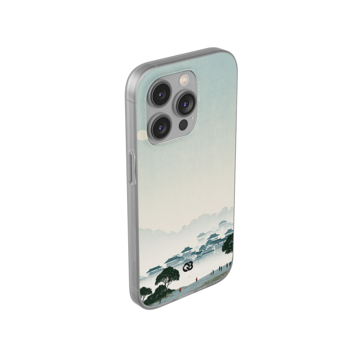 Blue Lite Phone Case for iPhone - Mist Valley Pagoda