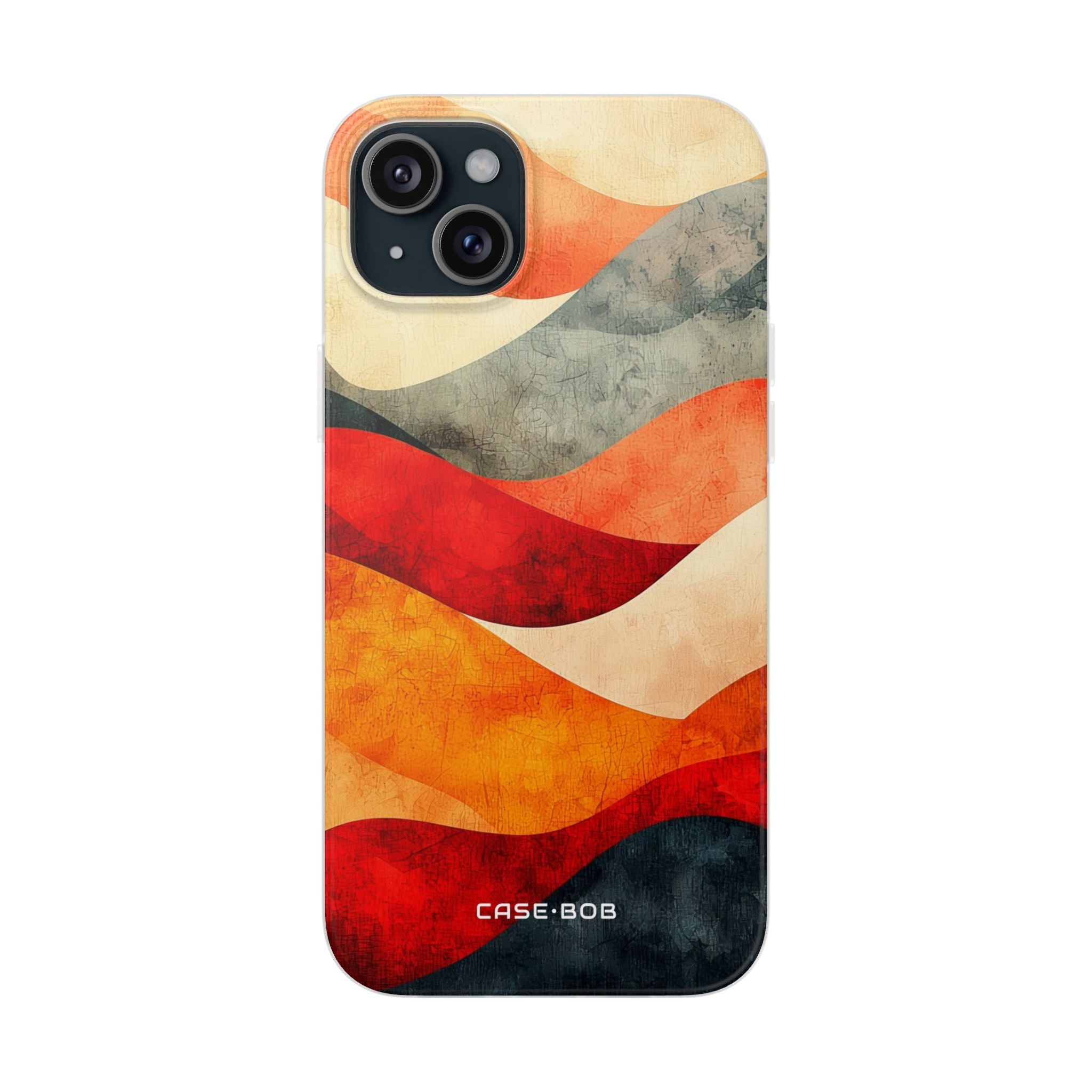 Cracked Wave Sunset iPhone 15 Plus Case - Soft