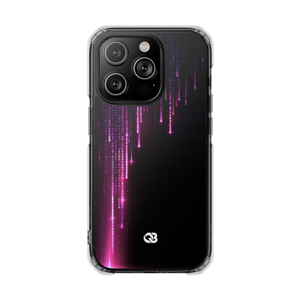 Binary Cascade · Clear Impact Magnetic Phone Case for iPhone · Black
