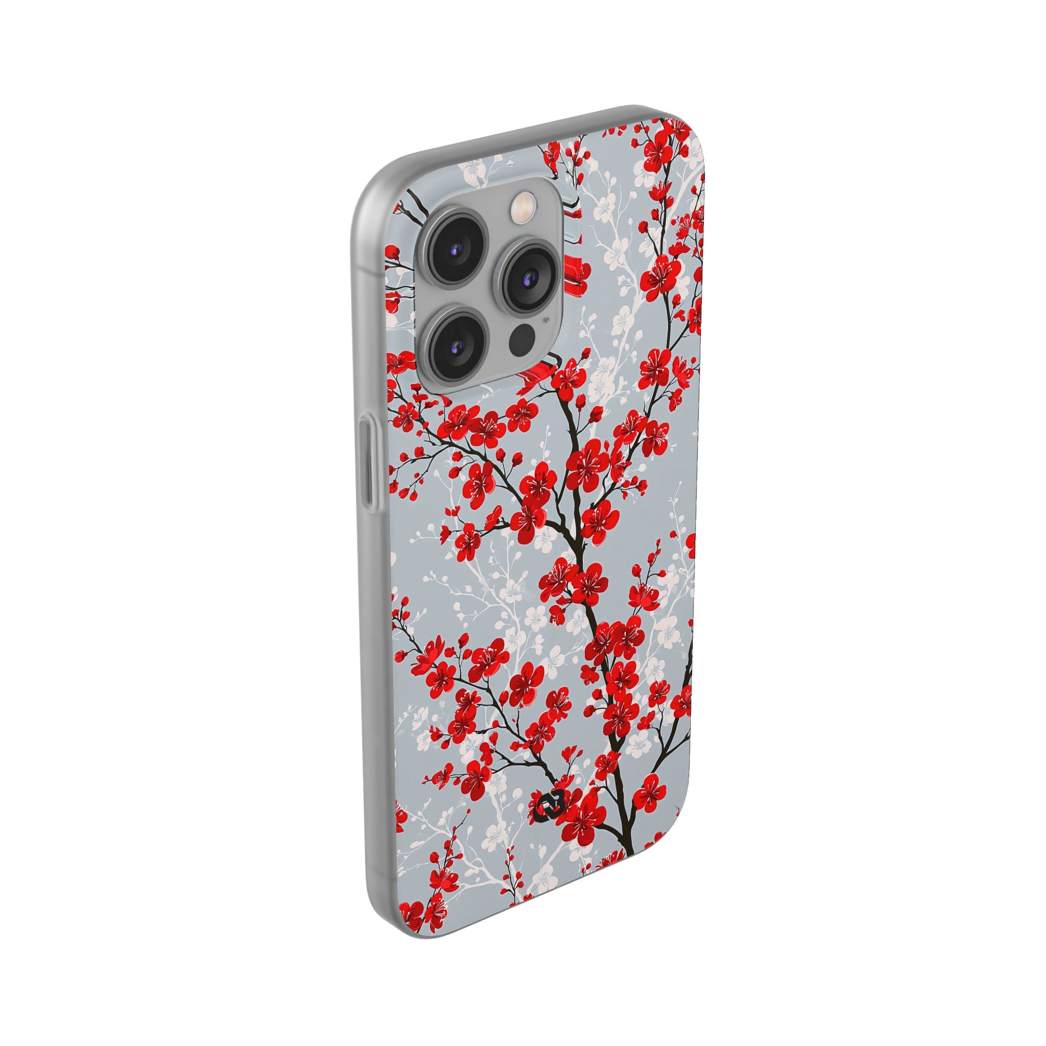 Grey Lite Phone Case for iPhone - Crimson Sakura Slate