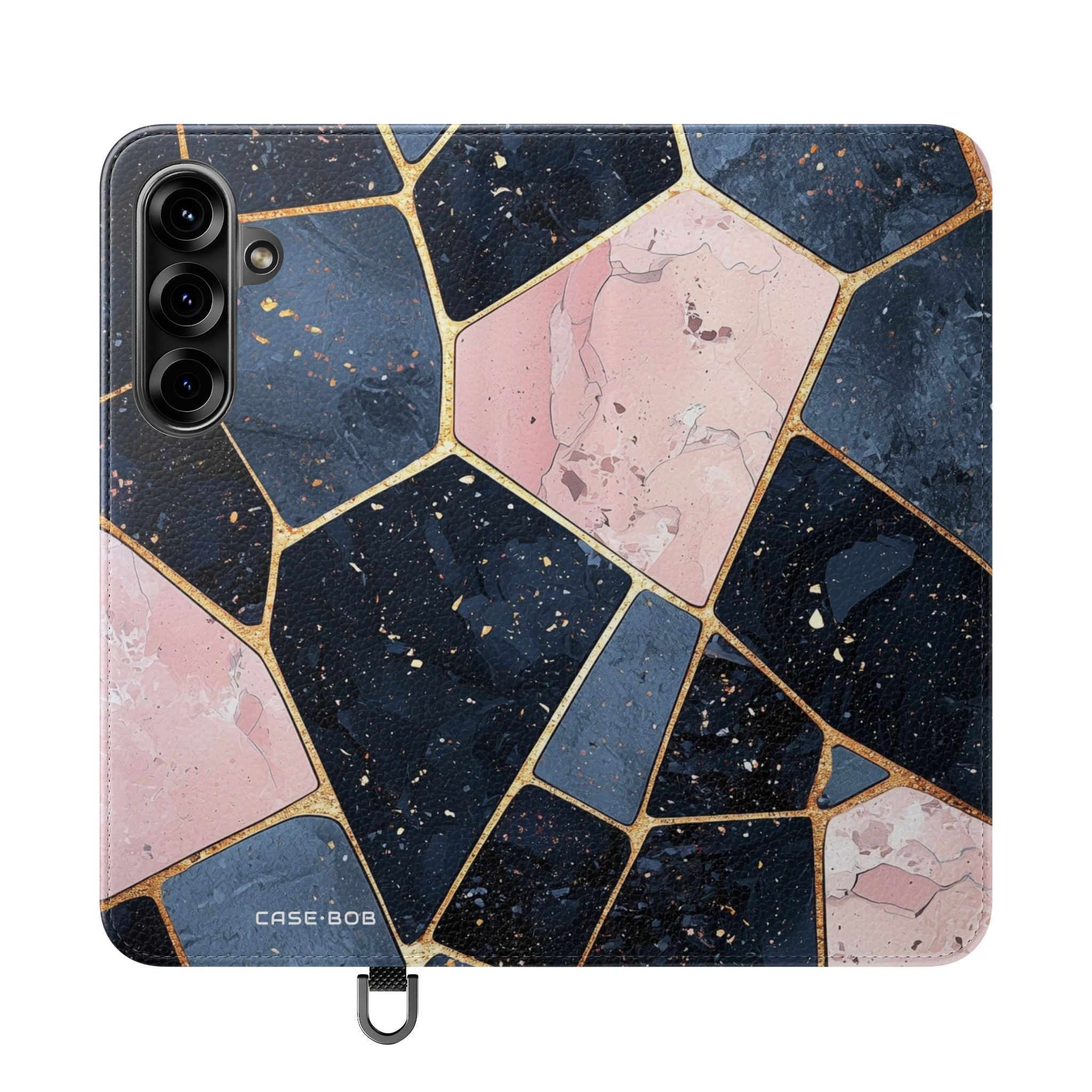 Golden Mosaic Navy - Samsung S25+ Case - Wallet