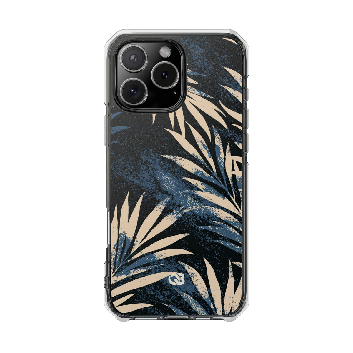 Blue Impact MagSafe Phone Case for iPhone - Indigo Sandstone Palm