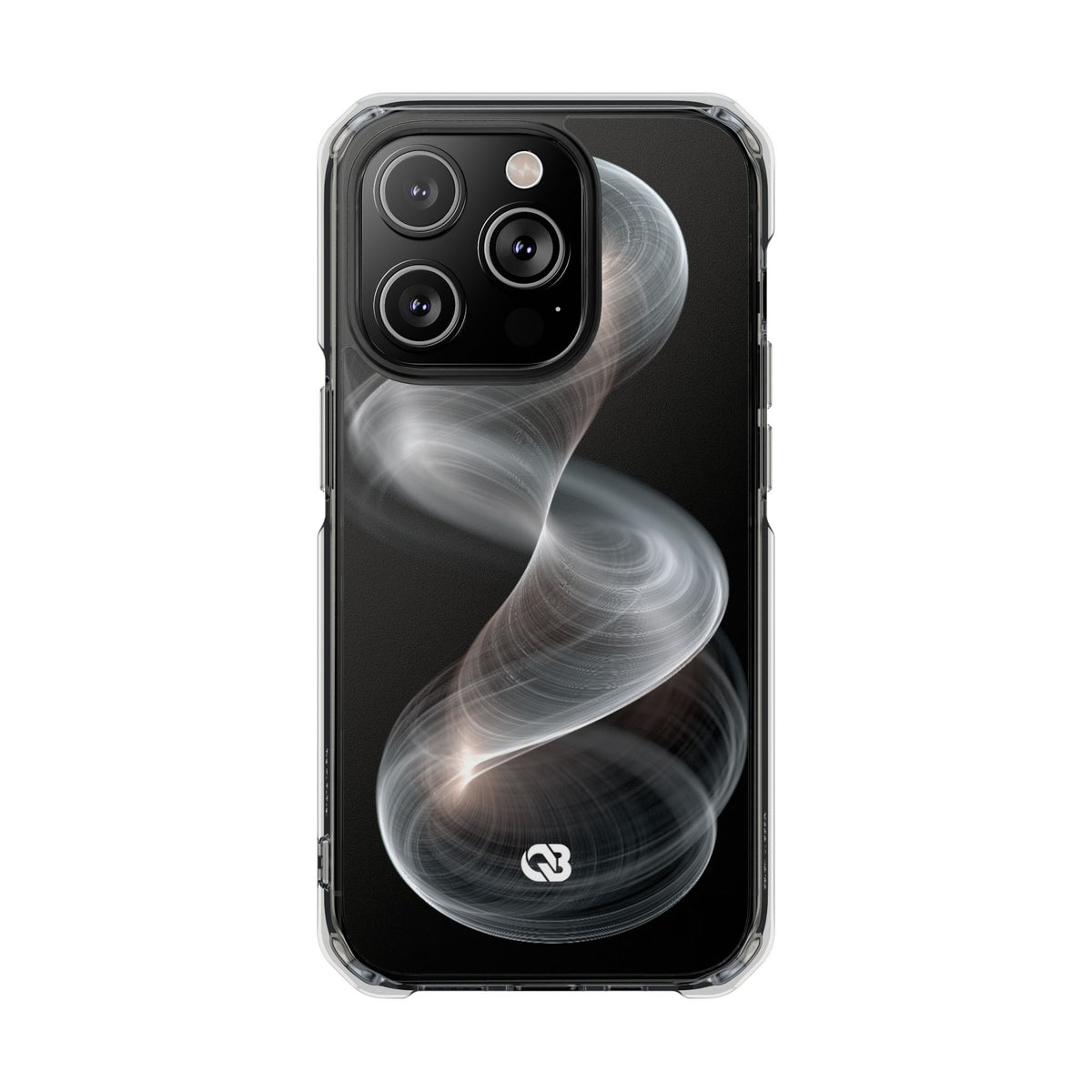 Luminous Vortex · Clear Impact Magnetic Phone Case for iPhone · Black