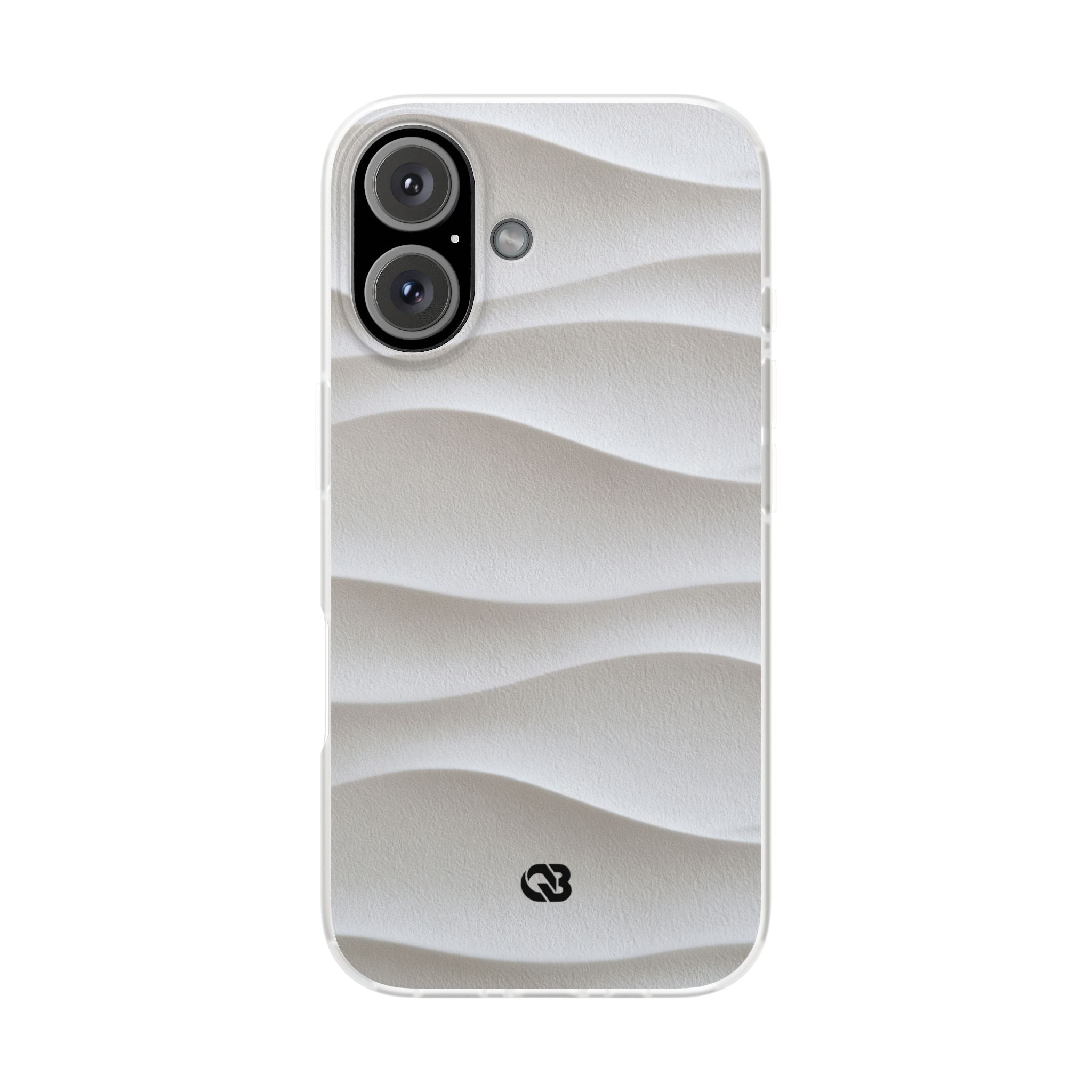 White Lite Phone Case for iPhone - Arctic Flow Ridges