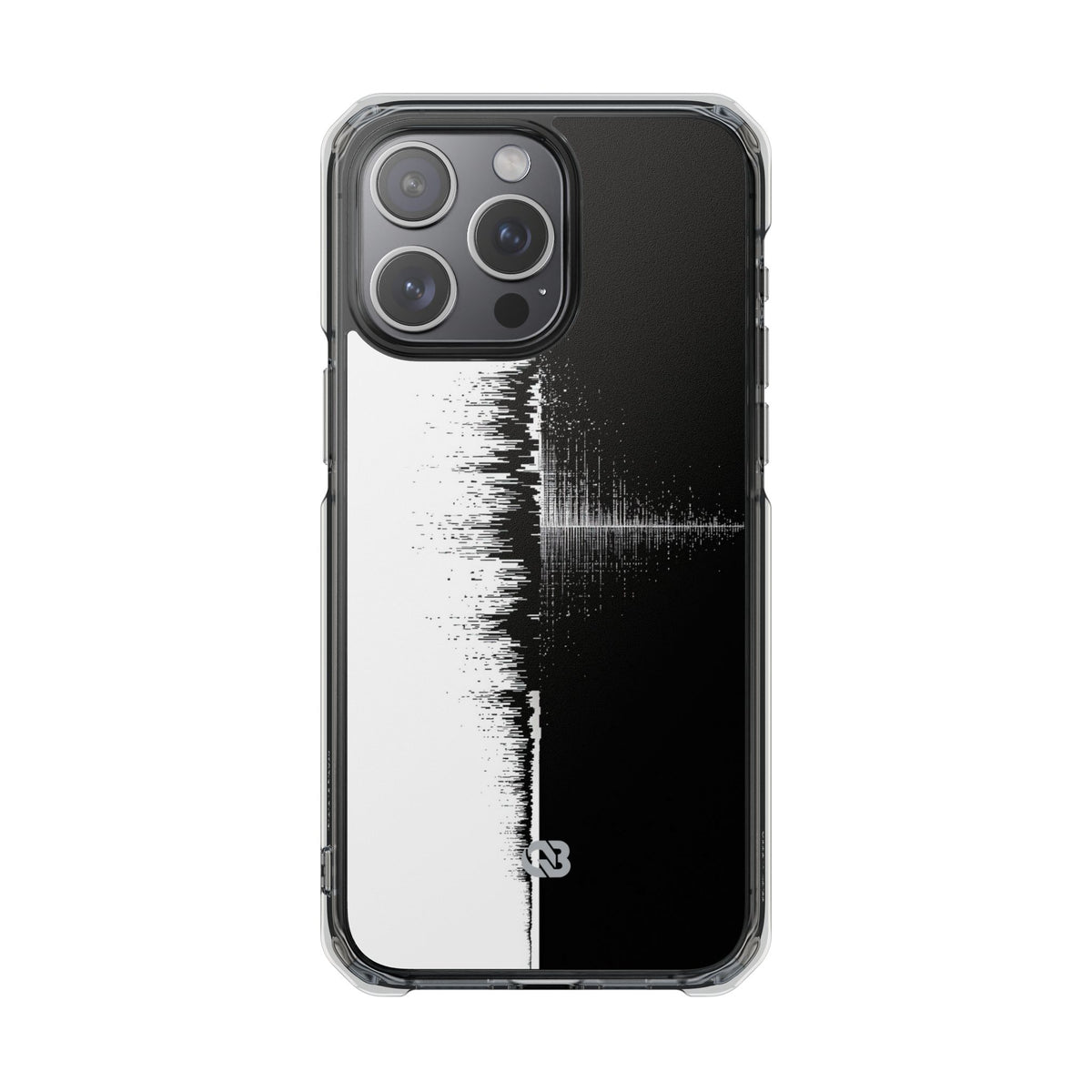 Black Impact MagSafe Phone Case for iPhone - Static Signal Split