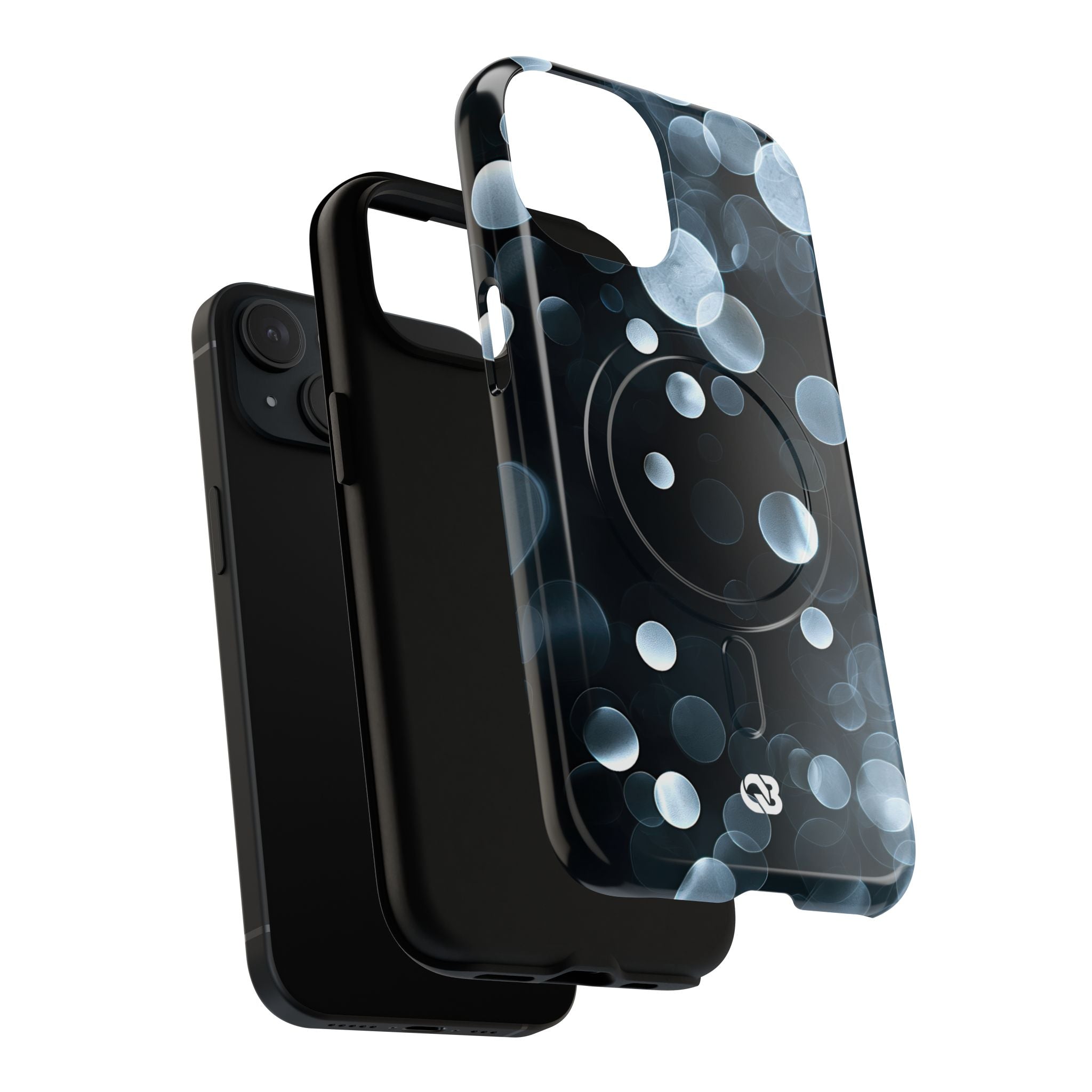 Black Tough 2.0 Magsafe Phone Case for iPhone - Silver Orbit Glow