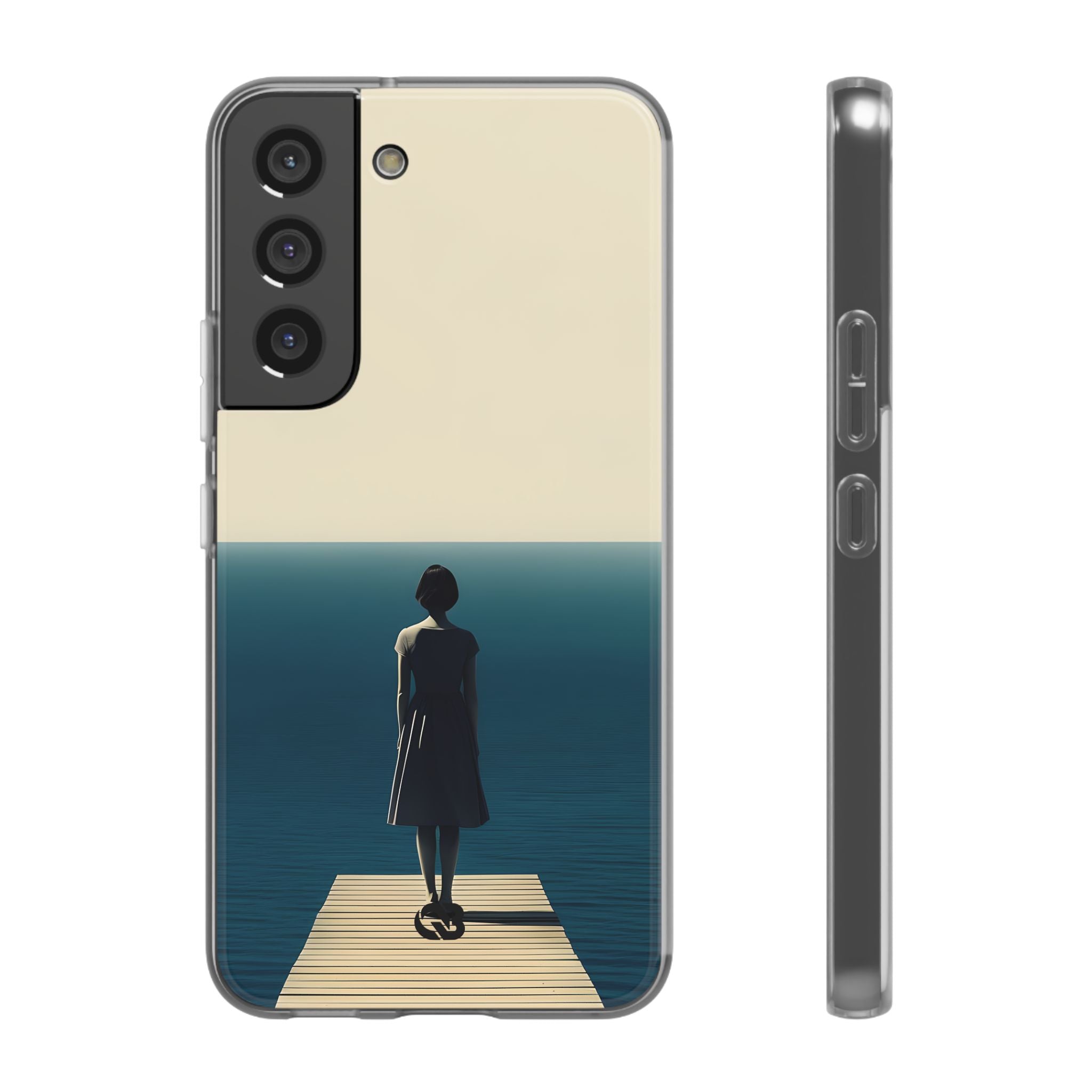 Solitary Blue Horizon · Soft Mobilskal för Samsung