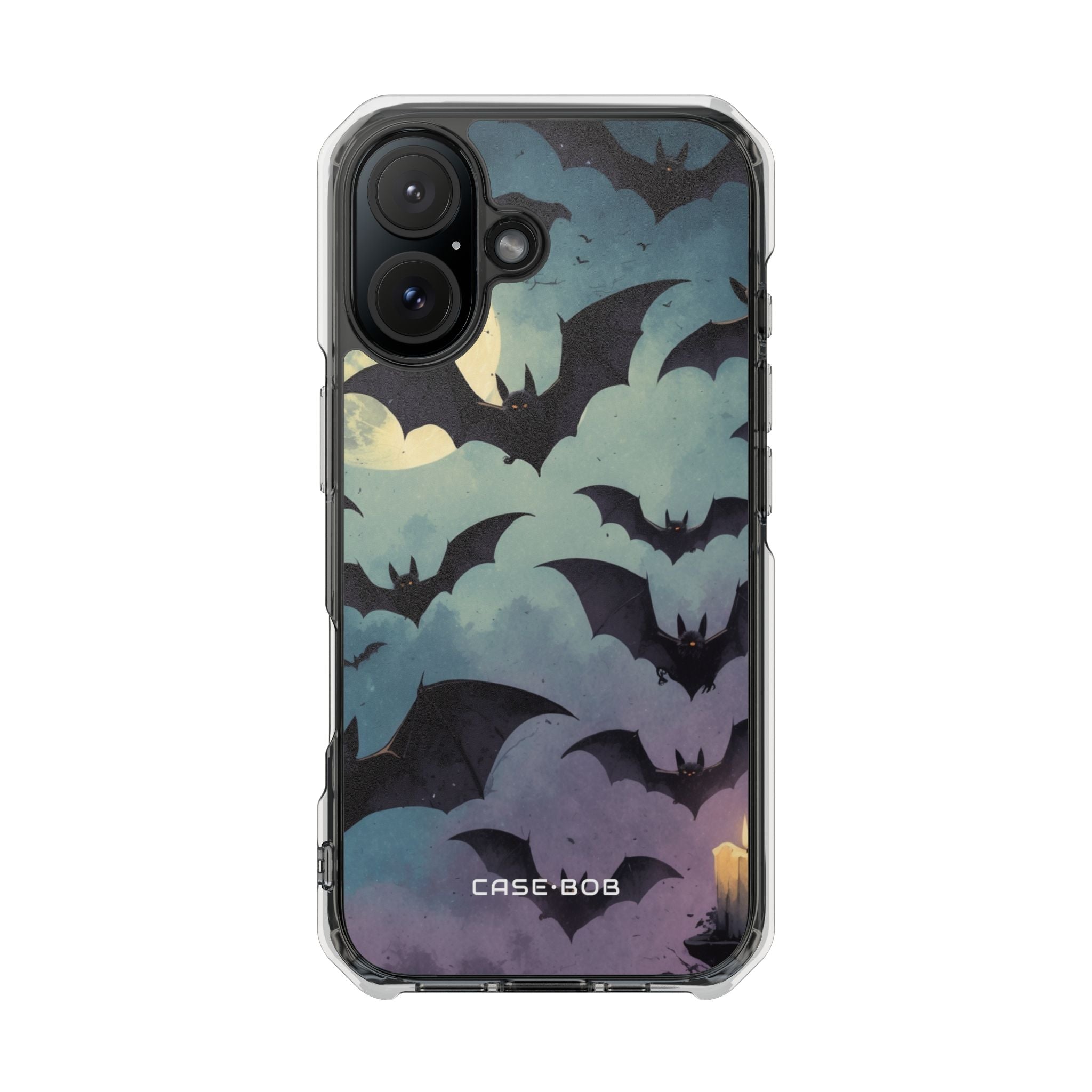 Glowing Bat Swarm iPhone 16 Case - Impact