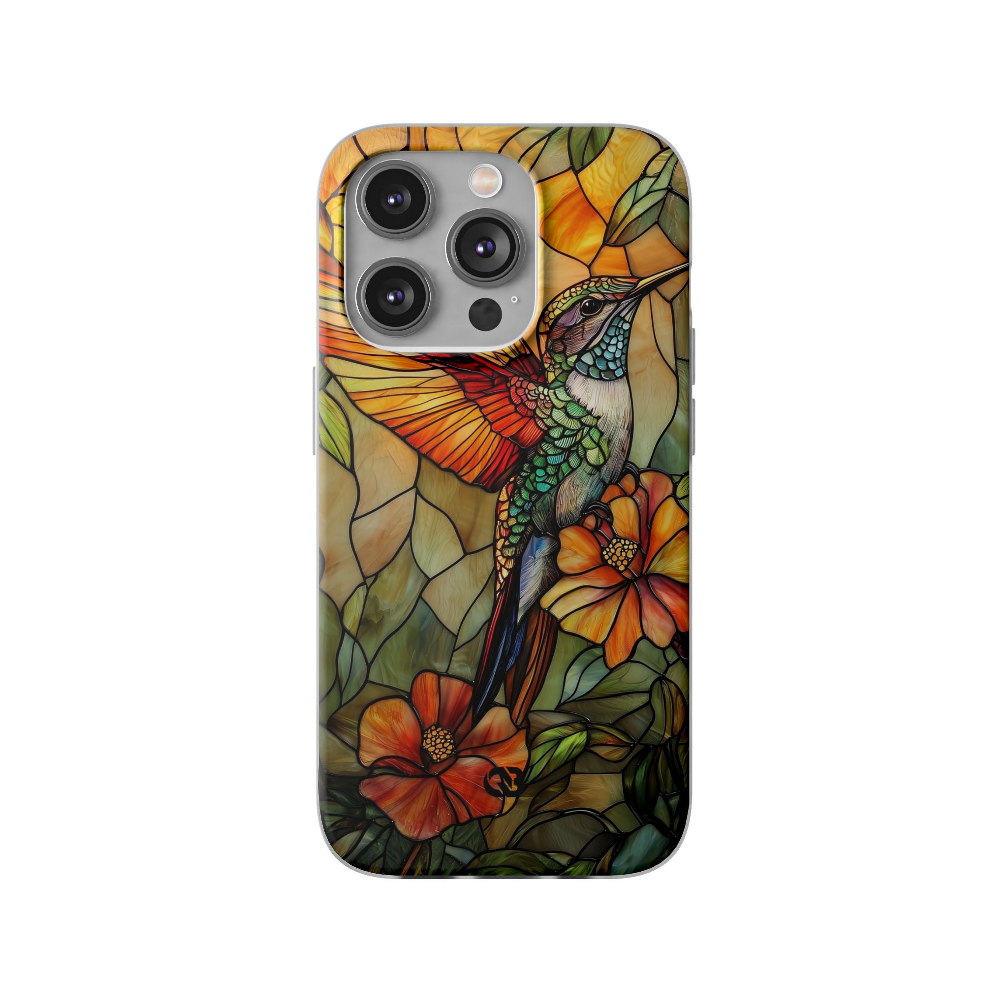 Amber Glass Hummingbird · Soft Phone Case for iPhone
