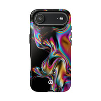 Purple Tough Phone Case for iPhone - Liquid Neon Chrome