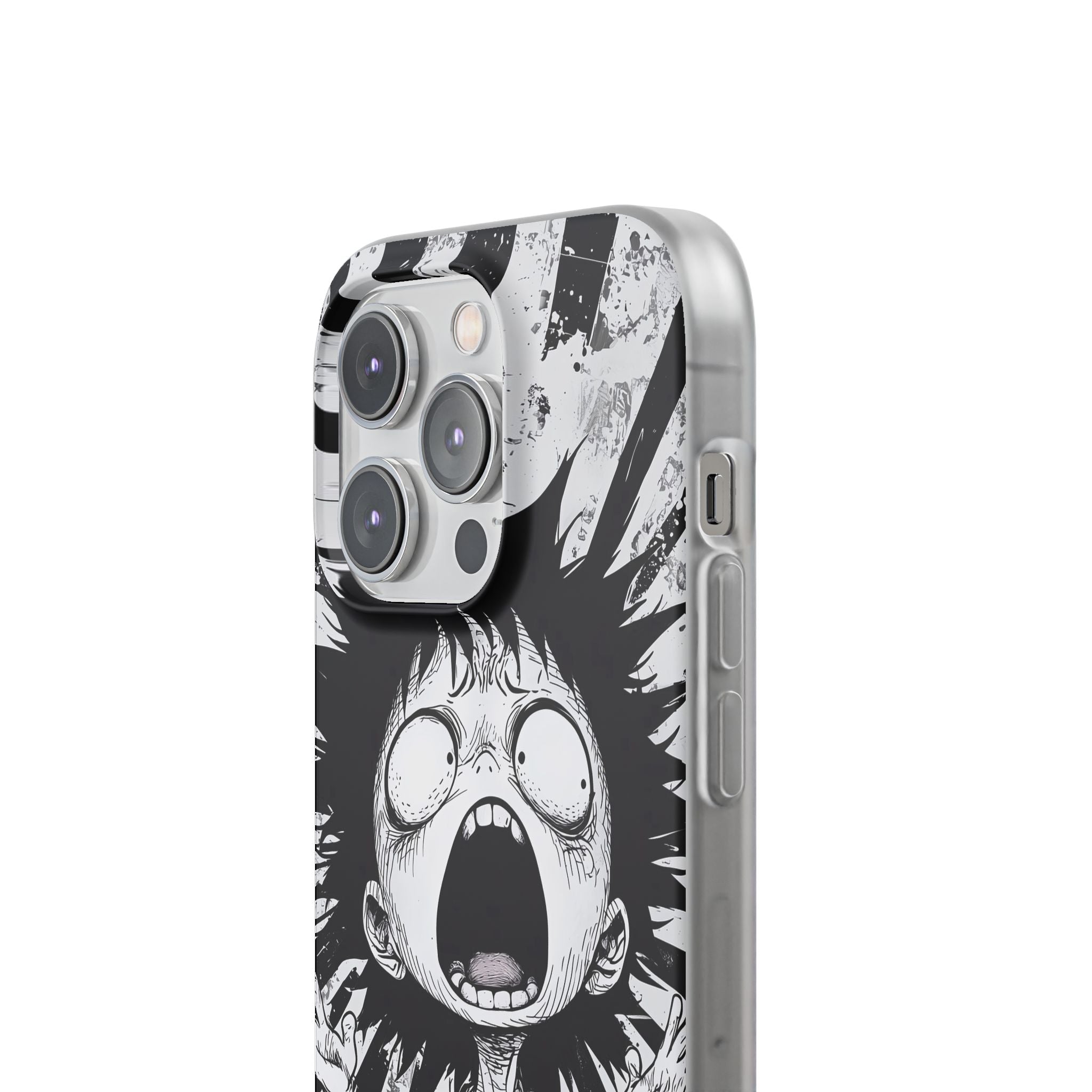Chaotic Monochrome Scream · Soft Case na iPhone
