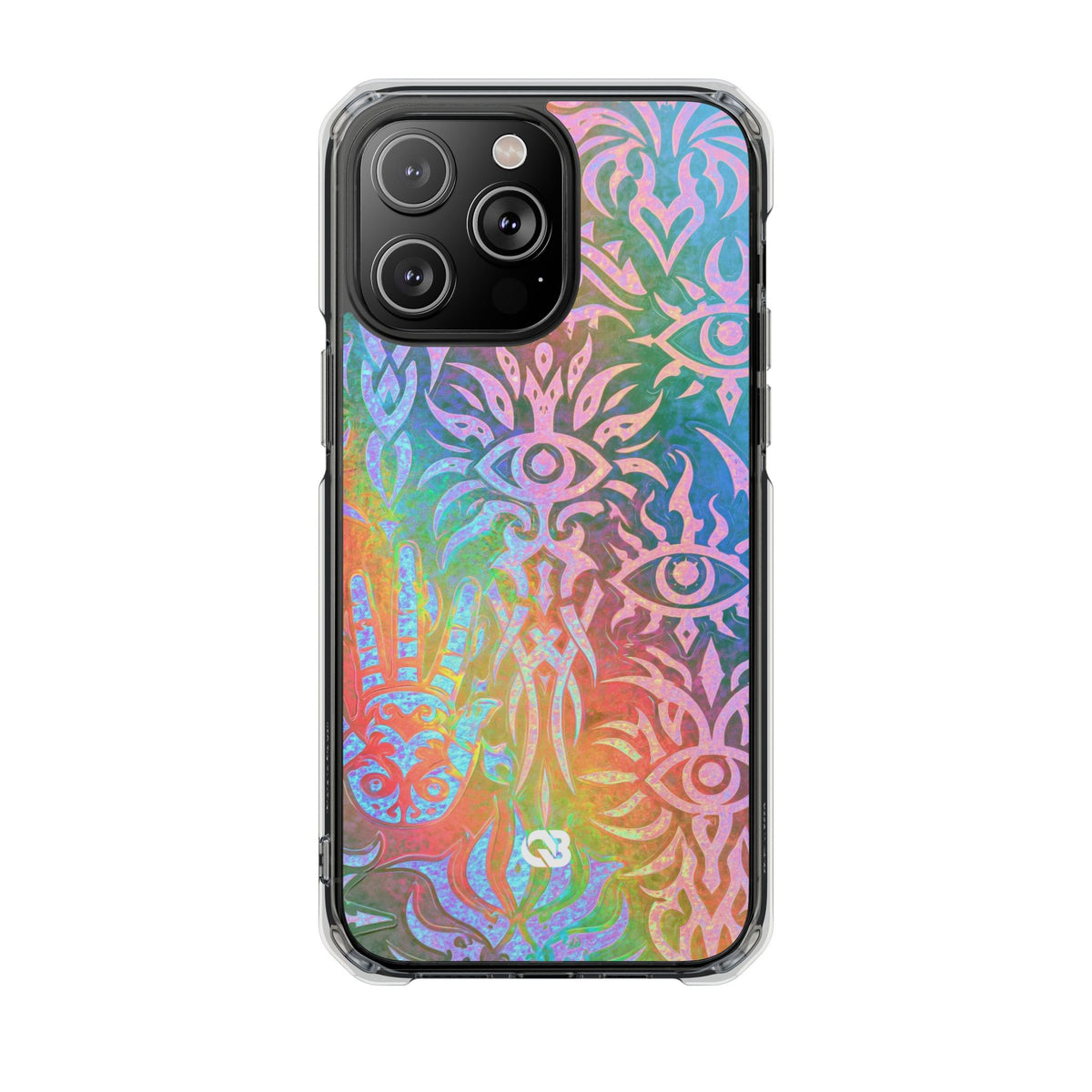 Chromatic Mystic Sigil · Clear Impact Magnetic Phone Case for iPhone · Blue