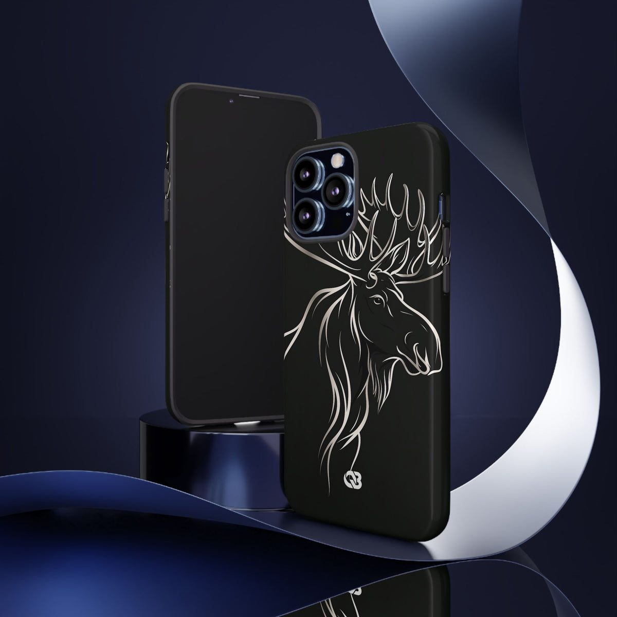 Nordic Moose Contour · Tough Phone Case for iPhone · Black
