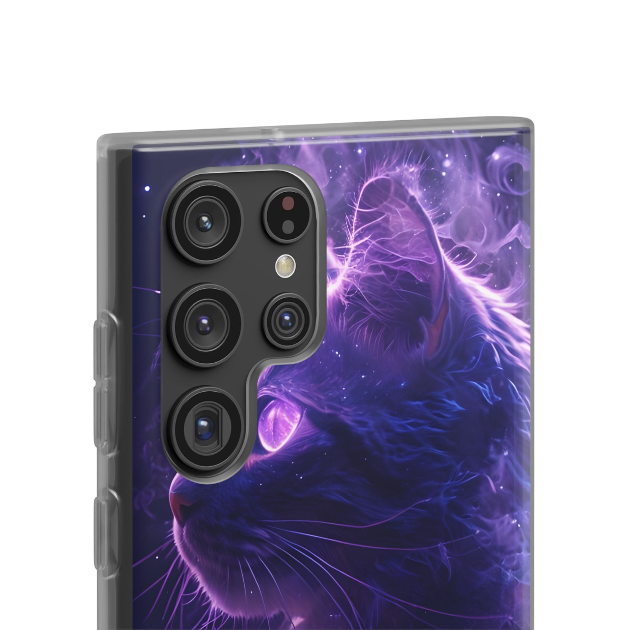 Purple Void Feline · Soft Custodia per Samsung