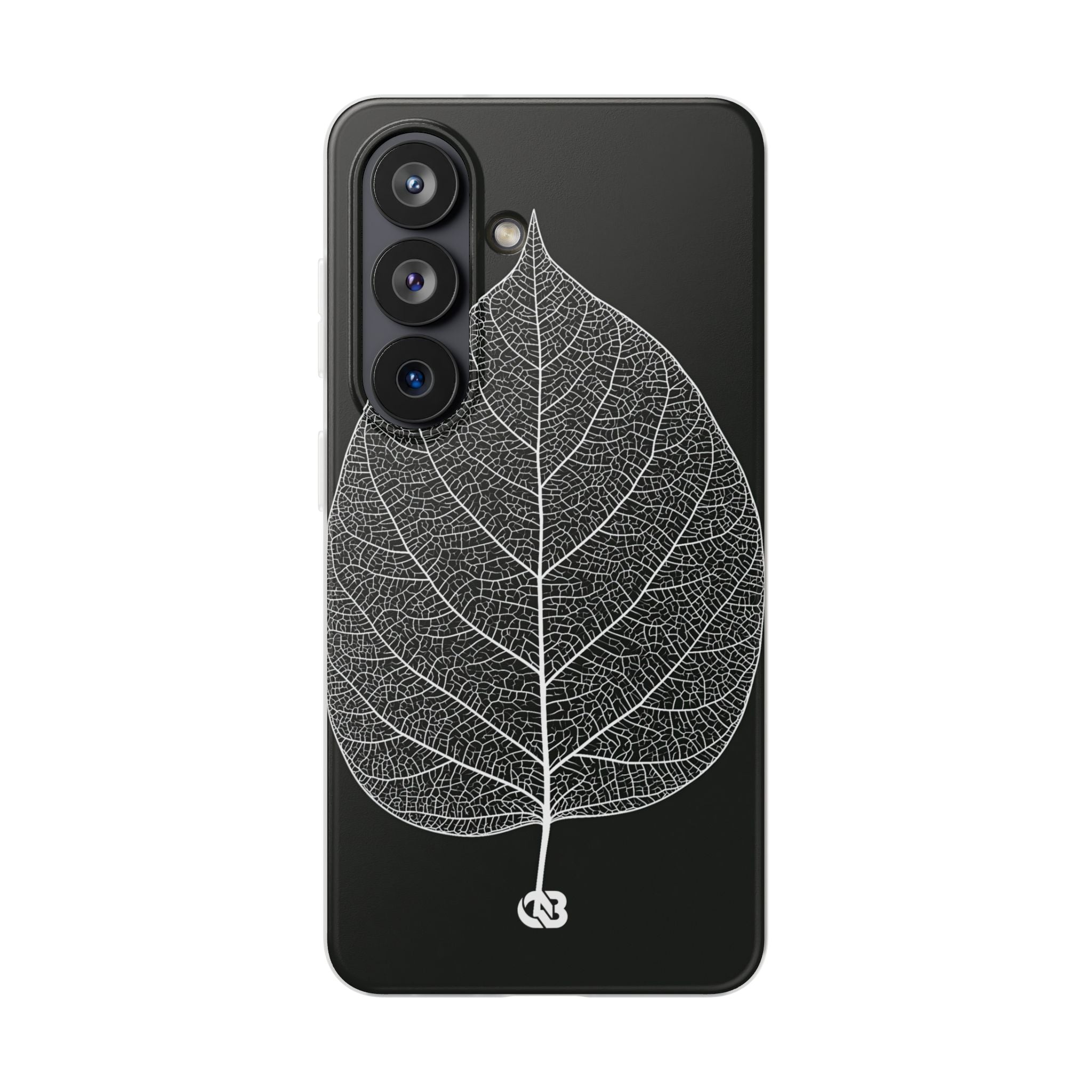 Black Lite Phone Case for Samsung - Bleached Leaf Lattice