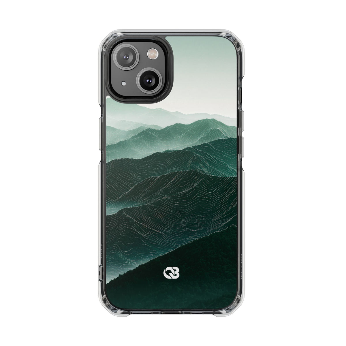 Alpine Mist · Clear Impact Magnetic Phone Case for iPhone · Green