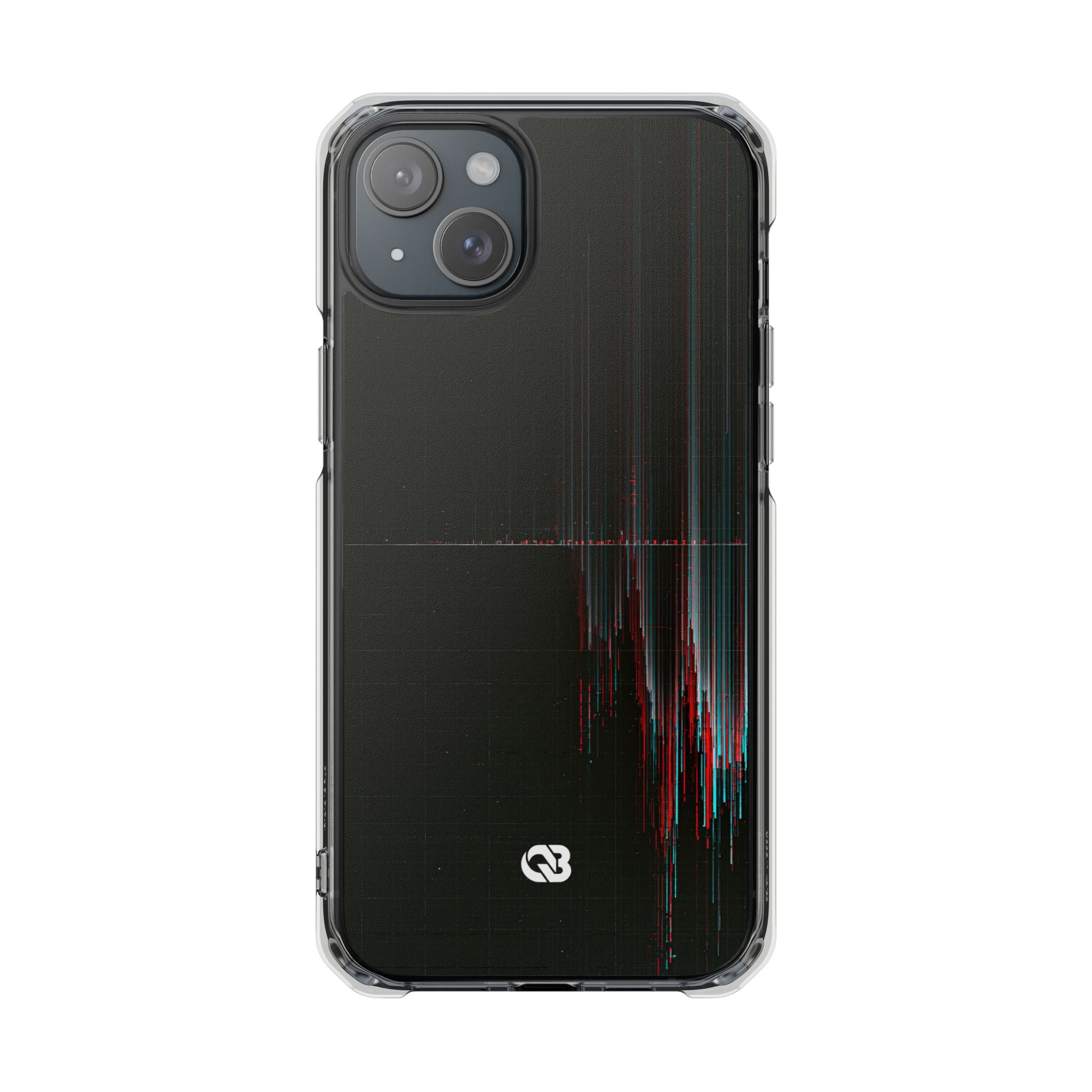Black Impact MagSafe Phone Case for iPhone - Corrupted Data Stream