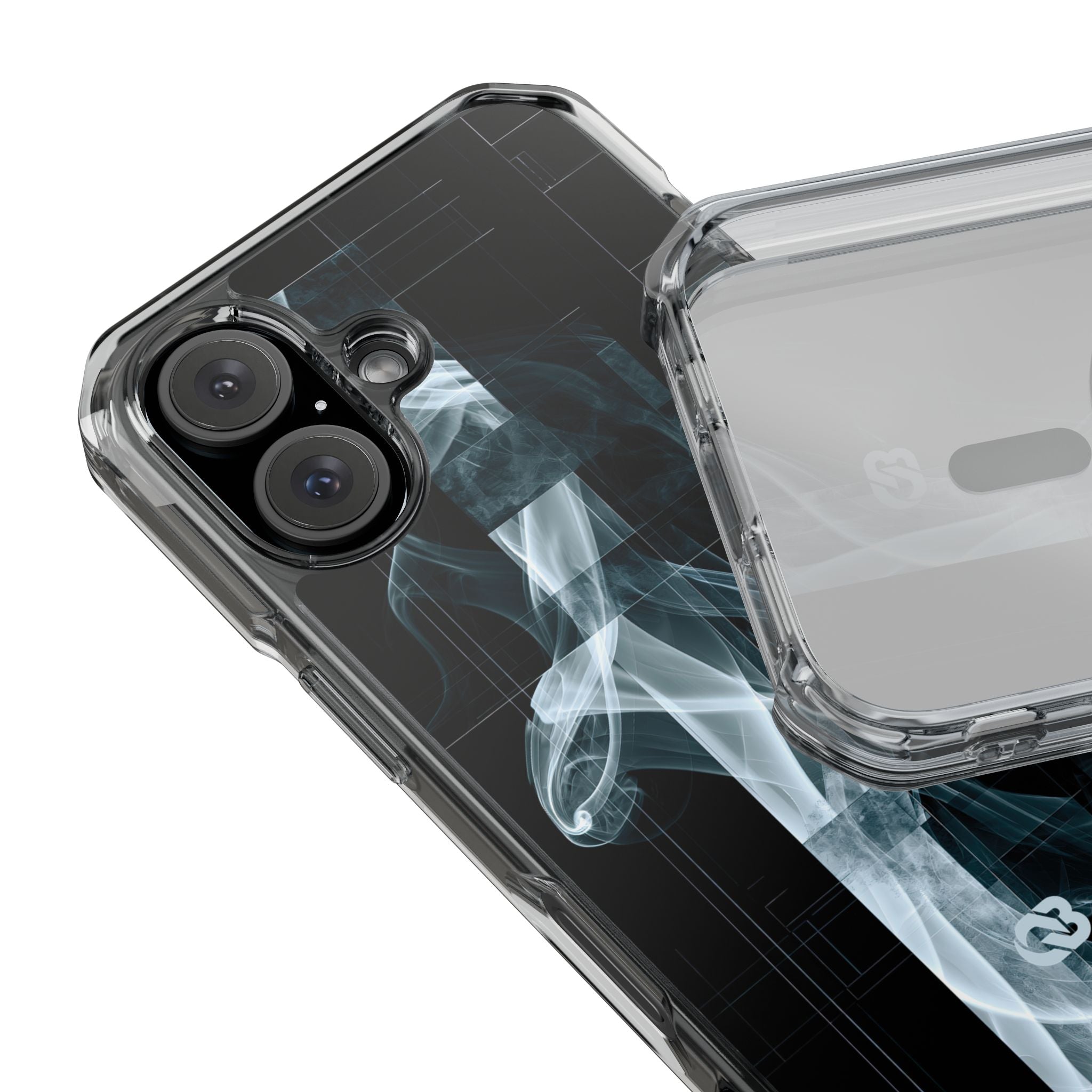 Black Impact MagSafe Phone Case for iPhone - Arctic Vapor Grid