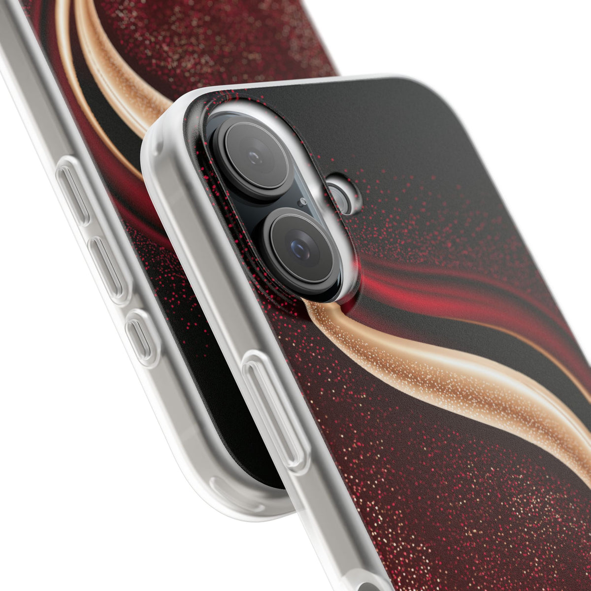 Gilded Crimson Flow · Lite Phone Case for iPhone · Red