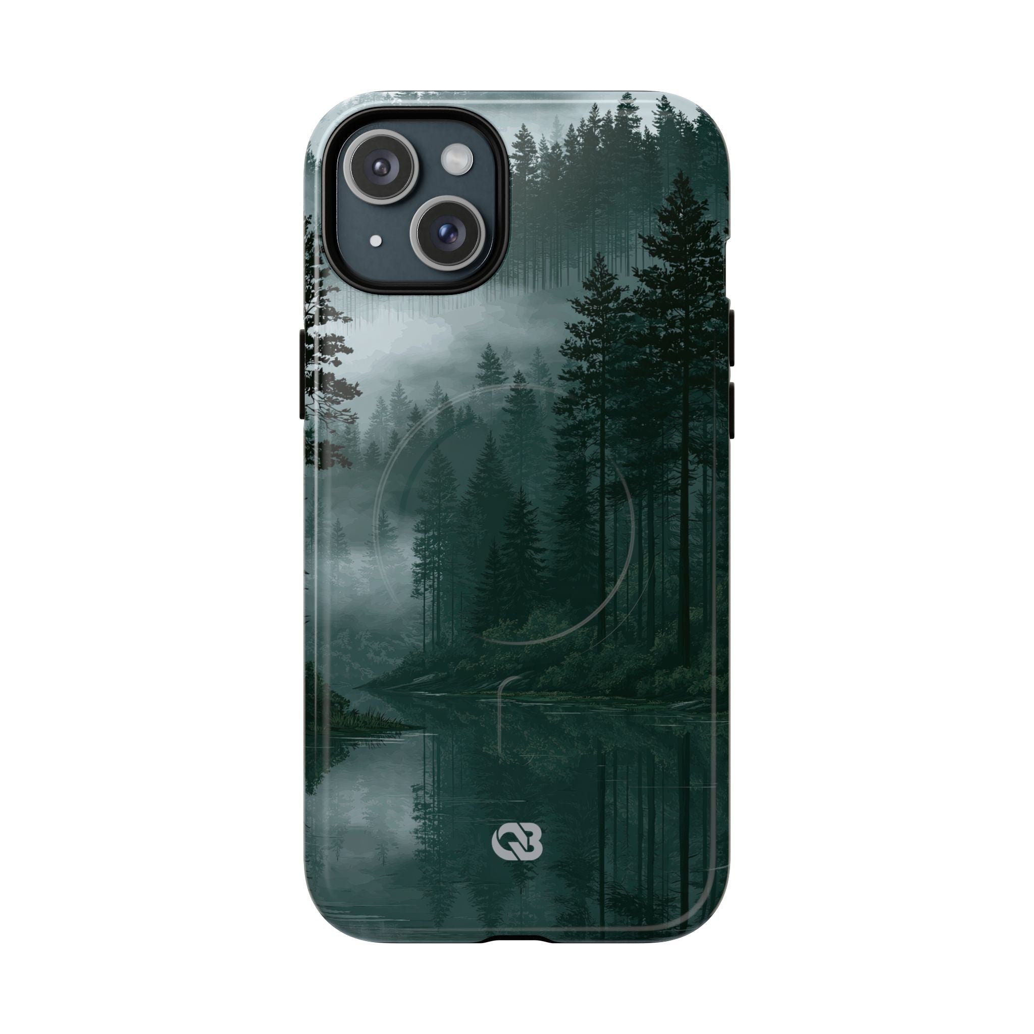 Green Tough 2.0 Magsafe Phone Case for iPhone - Misty Evergreen Mirror